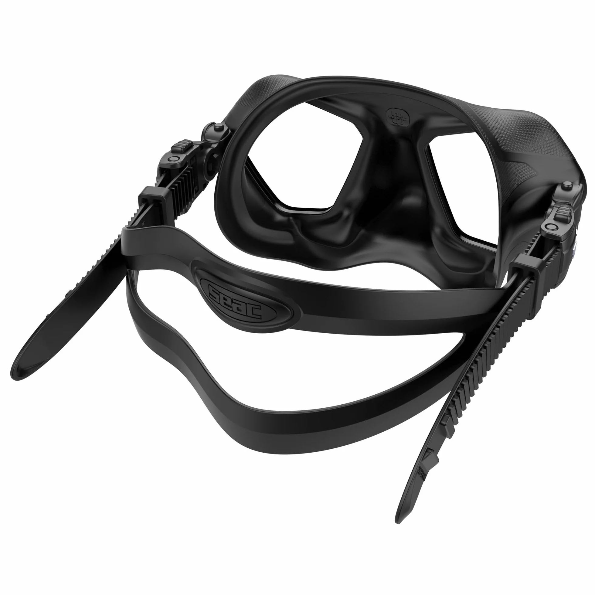 SEAC Wild Maschera Subacquea Antiappannamento Low Volume Silicone Apnea Pesca Doppia Lente Fibbia 3D