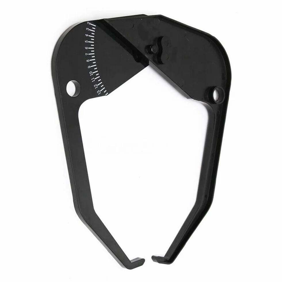 Bilanciatore per pneumatici, strumento di misurazione della larghezza del cerchione, strumento di misurazione con numeri bianchi luminosi, calibro in plastica portatile per bilanciatori