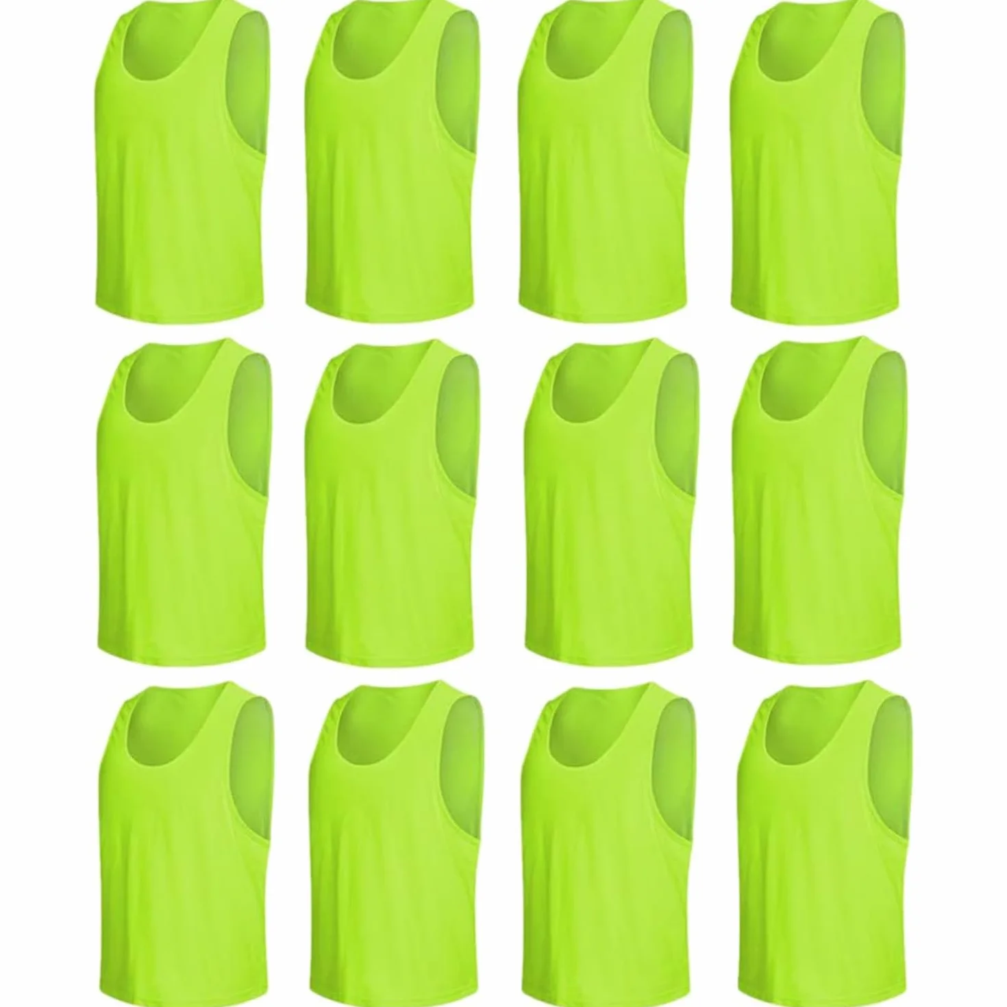 Senston 12 X Sport Pinnies Adulti Gilet Calcio Pettorali Nero 3 Dimensioni