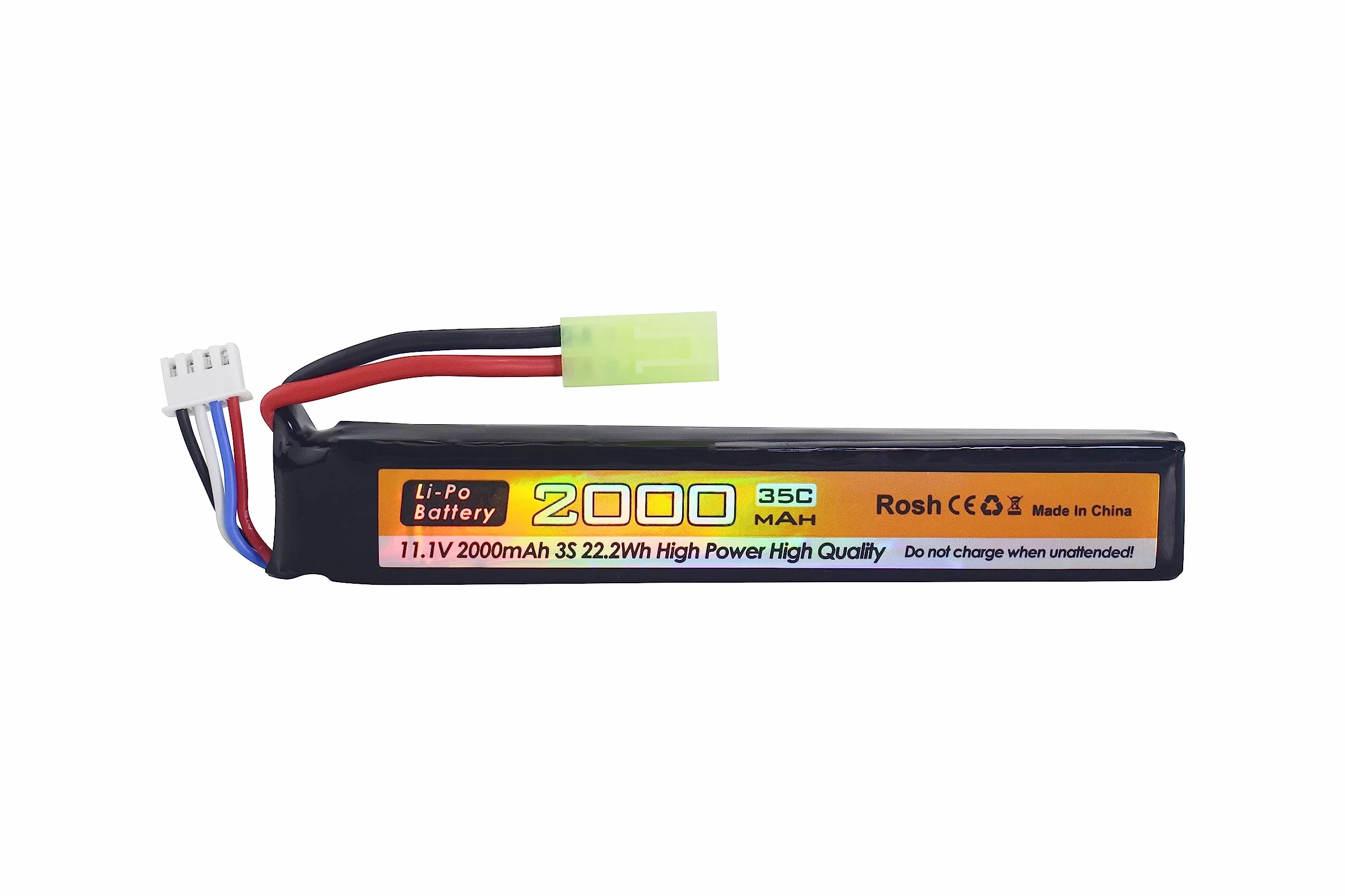 Batteria agli ioni di litio 11.1V 2000mAh 35C Odamiya con cavo di ricarica USB per Airsoft RC