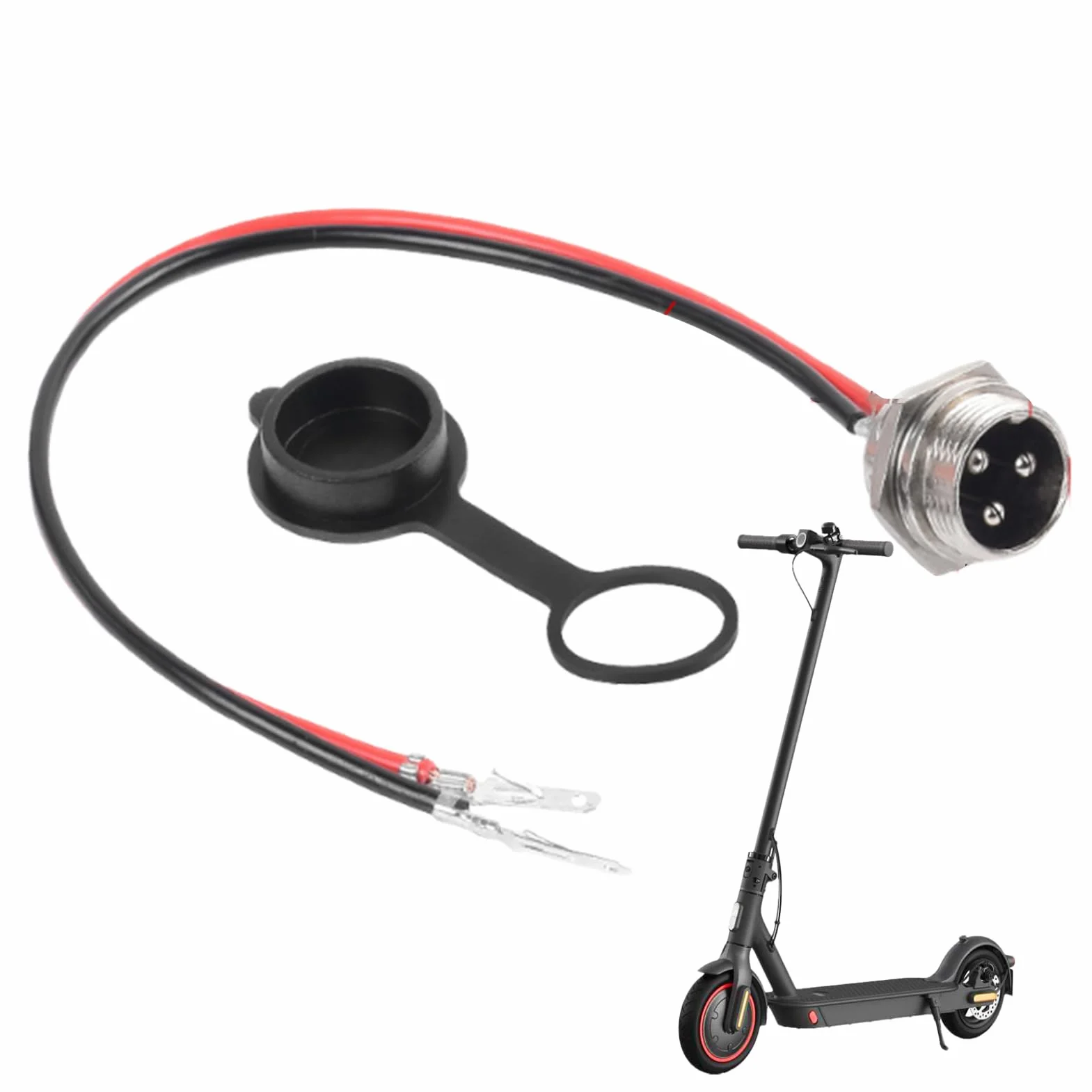 3 Pin Aviation Head Scooter Charging Port Dustproof Waterproof Socket Secure Fit Compact