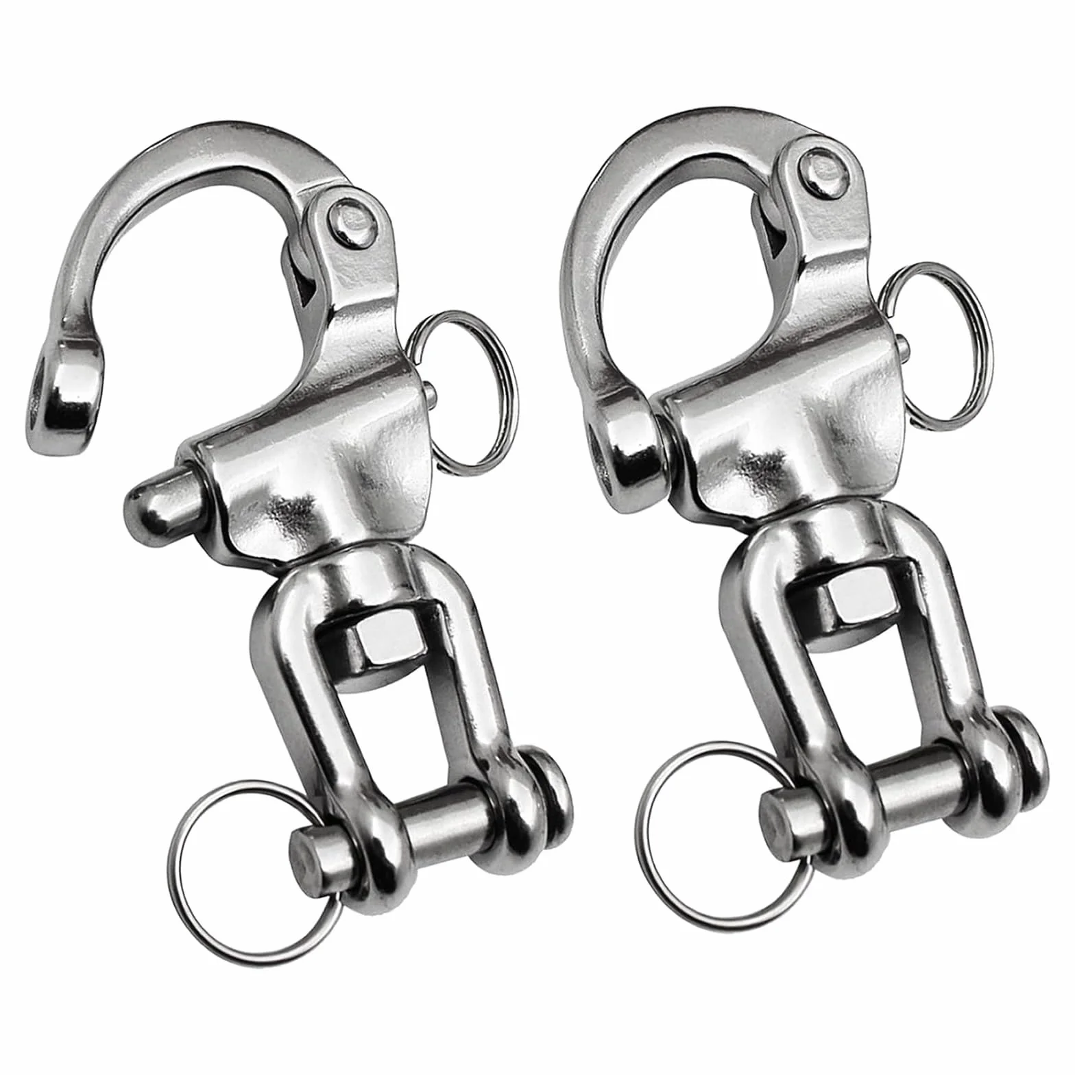 Ganci antipanico per grilli in acciaio inox 70 mm per barche a vela