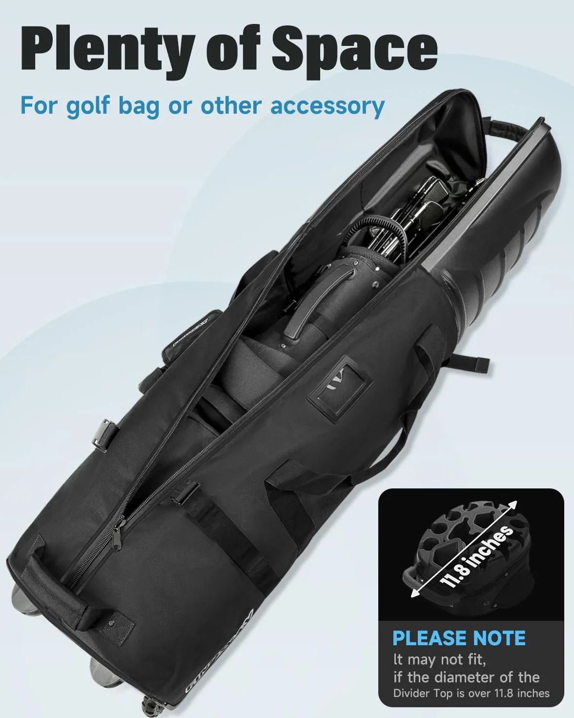 Findway Borse da Viaggio da Golf per Compagnie Aeree con Ruote e Custodia Rigida, Proteggono le Mazze da Golf, Leggere e Facili da Manovrare