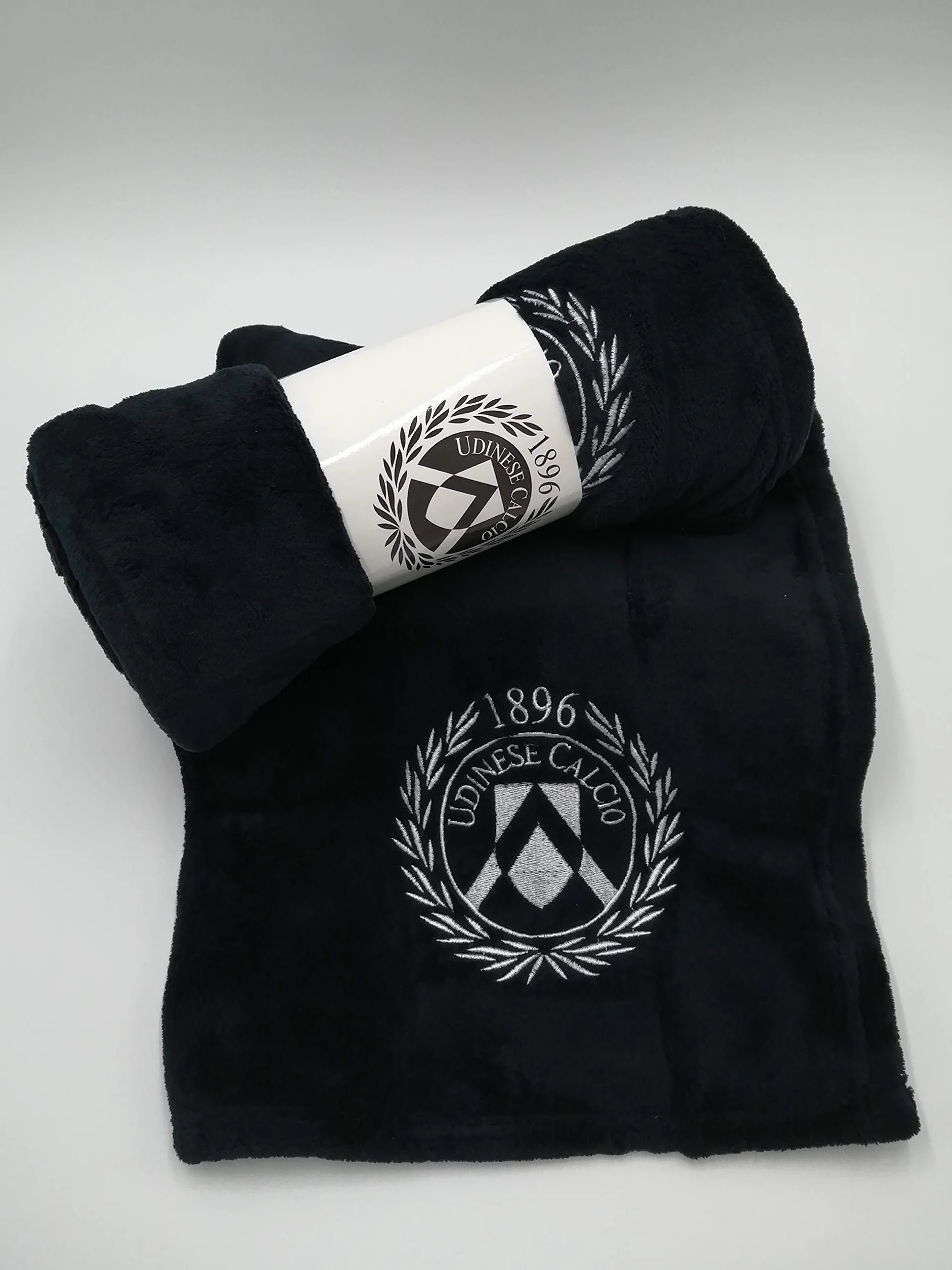 Udinese Calcio 1896 Prodotto Ufficiale Coperta Plaid Nero, taglia unica