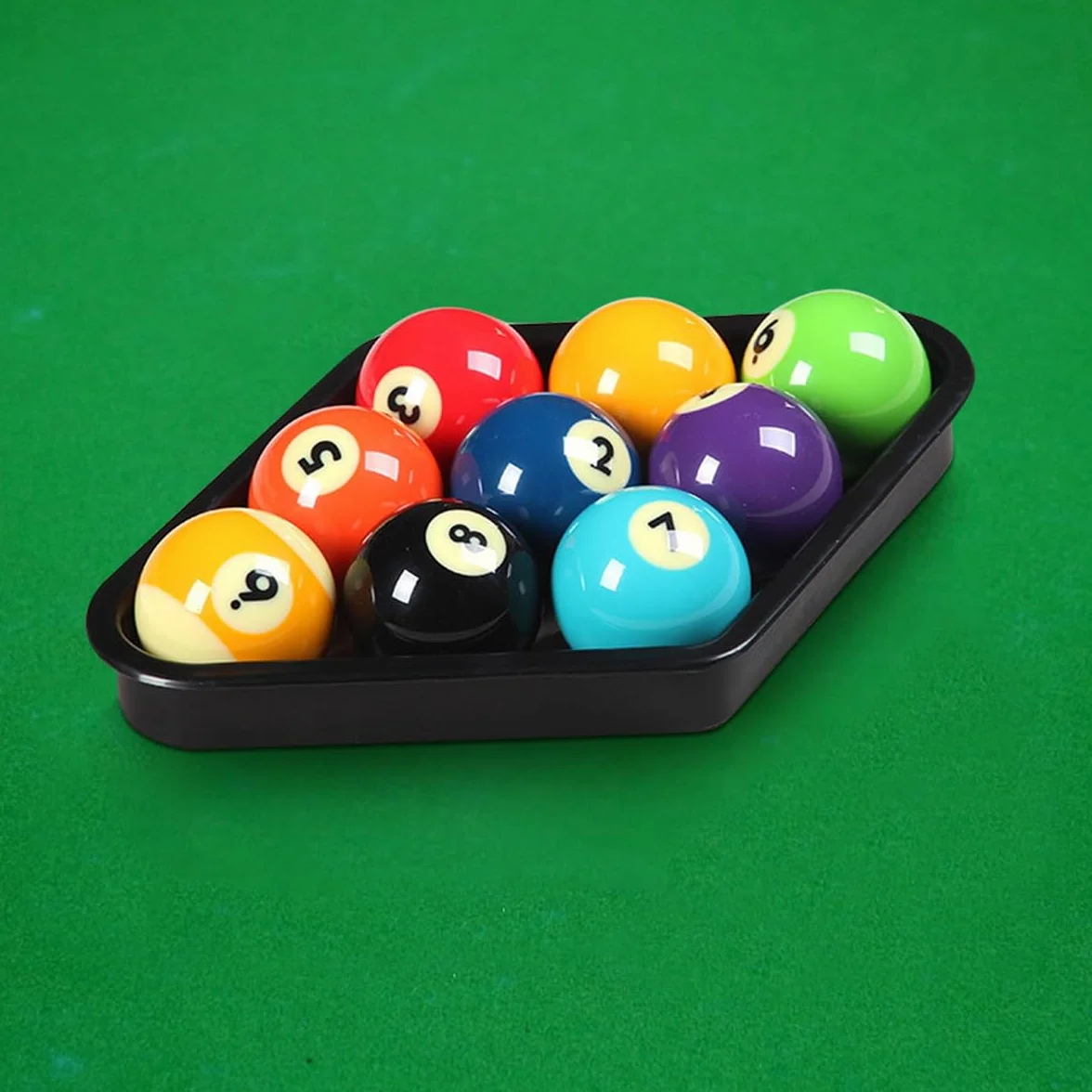 Biliardo 9 Ball Pool Table Triangle Rack Heavy Duty Plastic Ball Holder Snooker Rack 2-1/4 Pollici