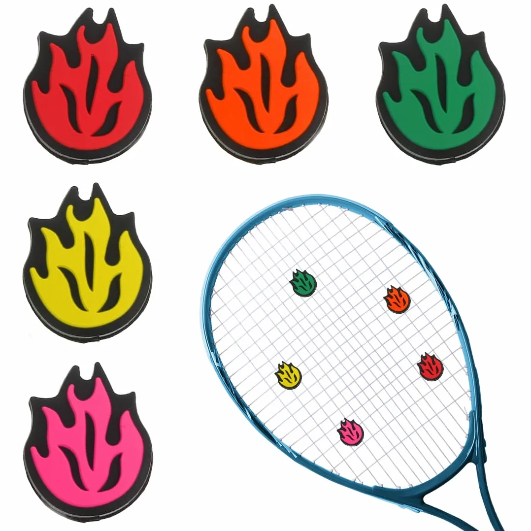 Smorzatore per racchetta da tennis con motivo a fiamma, unisex adulti, cinque colori
