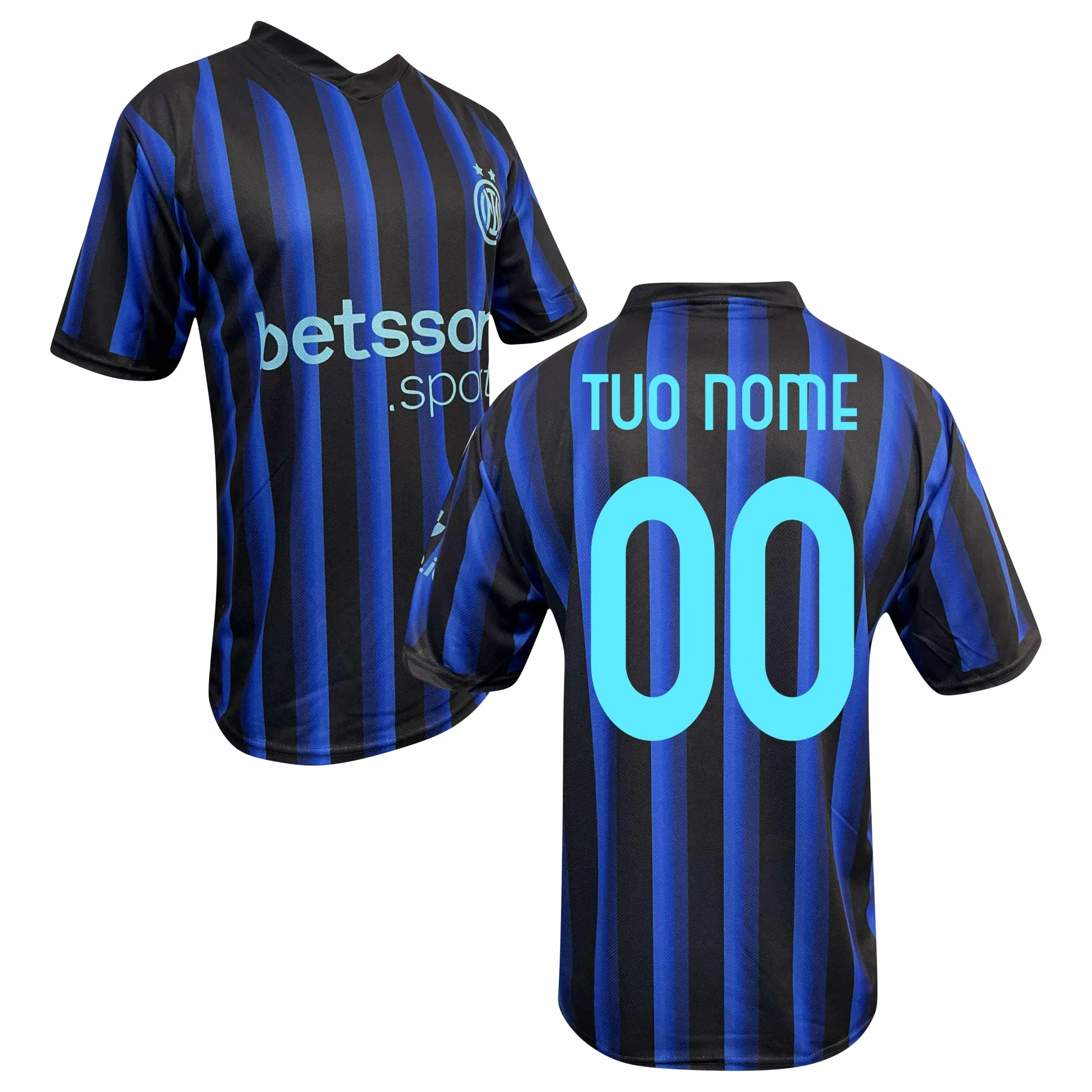 Maglia I N T E R neroblu Bambino Adulto Ufficiale Personalizzata Replica Uomo Ragazzo Autorizzata Personalizzabile CALHANOGLU BARELLA LAUTARO THURAM