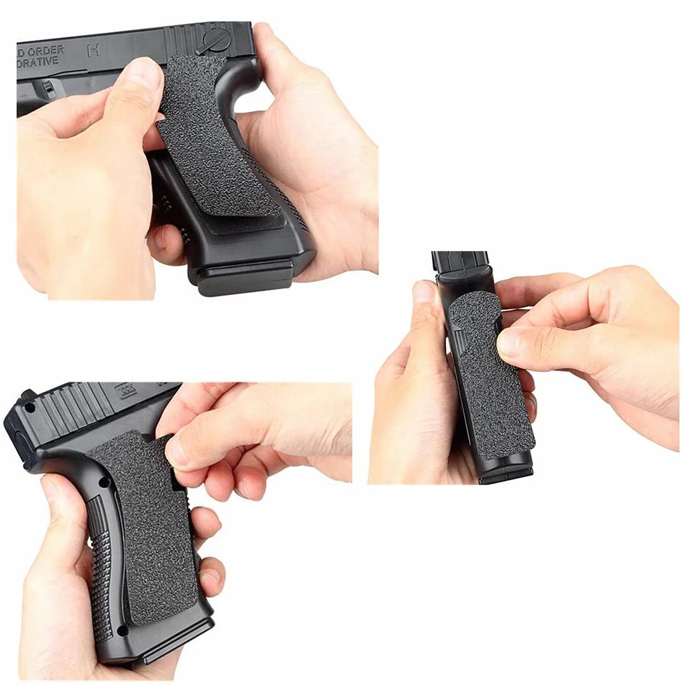 Non-Slip Rubber Texture Grip Wrap Tape Glove for G17 G19 G20 G21 G22 G25 G26 G27 G32 G33 G38 G43 Holster 9mm Pistol
