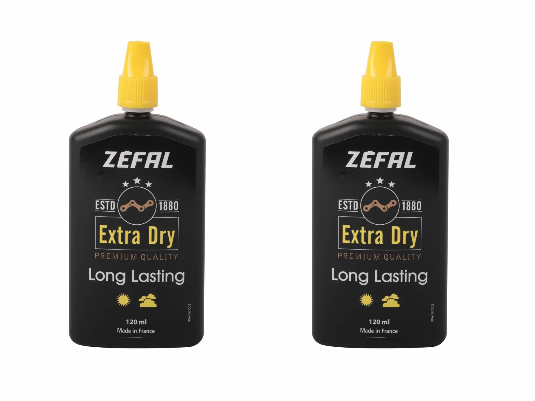 ZEFAL Pack Extra Dry Wax - 2 x 120 ML Lubrificante Catena Bici Premium a Base di Cera