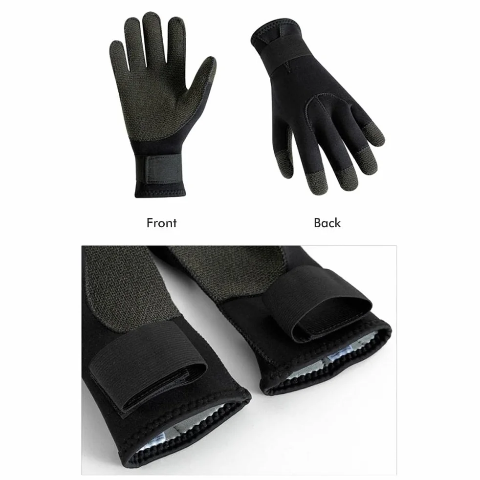 Guanti da Immersione Resistenti al Taglio Antiscivolo Termici per Snorkeling Pesca Subacquea (M)