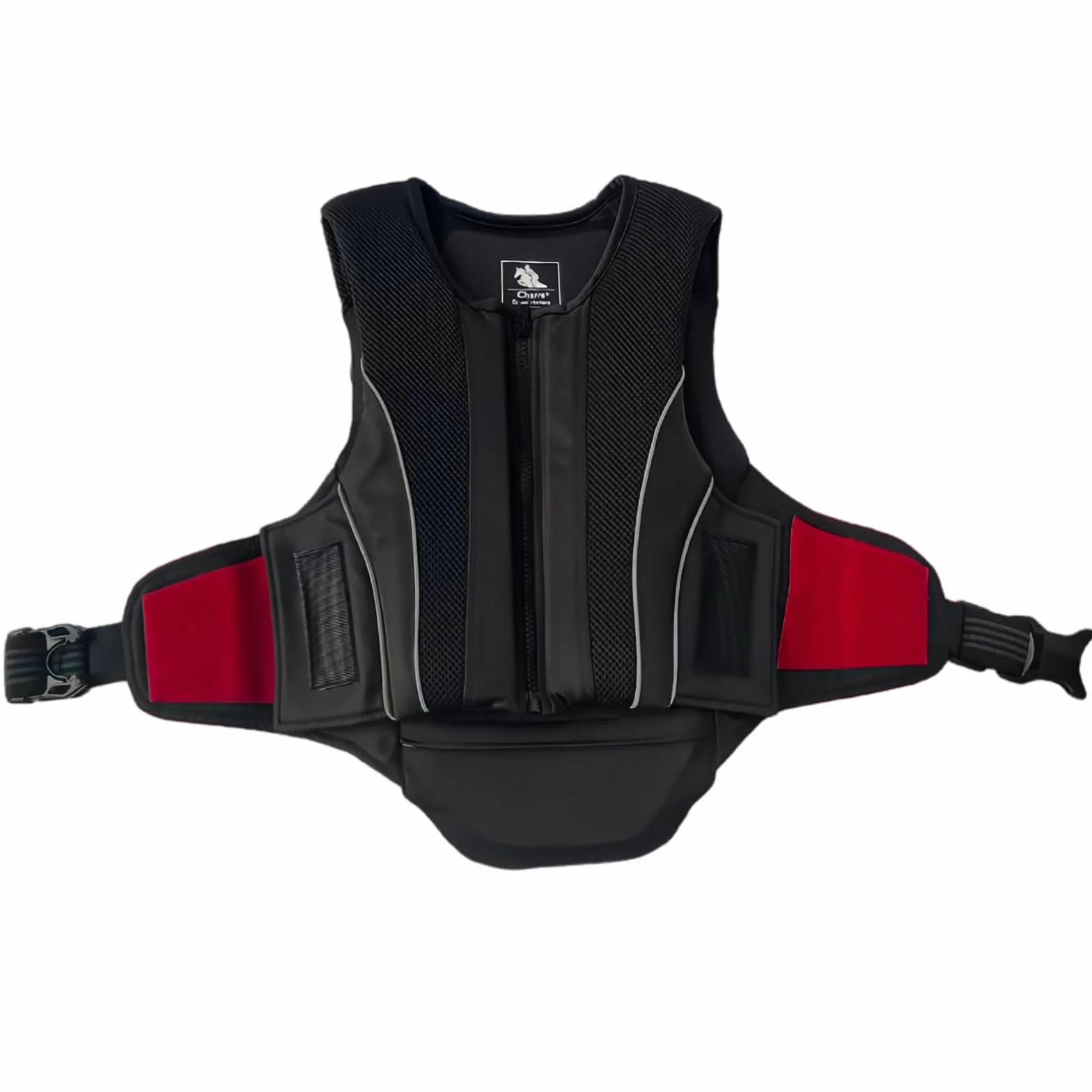 Giubbotto di protezione professionale da equitazione per donne e uomini, nero morbido gilet di sicurezza imbottito Equestrian, protezione del corpo