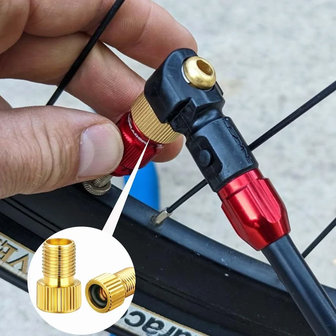 Adattatore per Valvola Presta in Ottone 4 Pezzi per Pompe Bicicletta