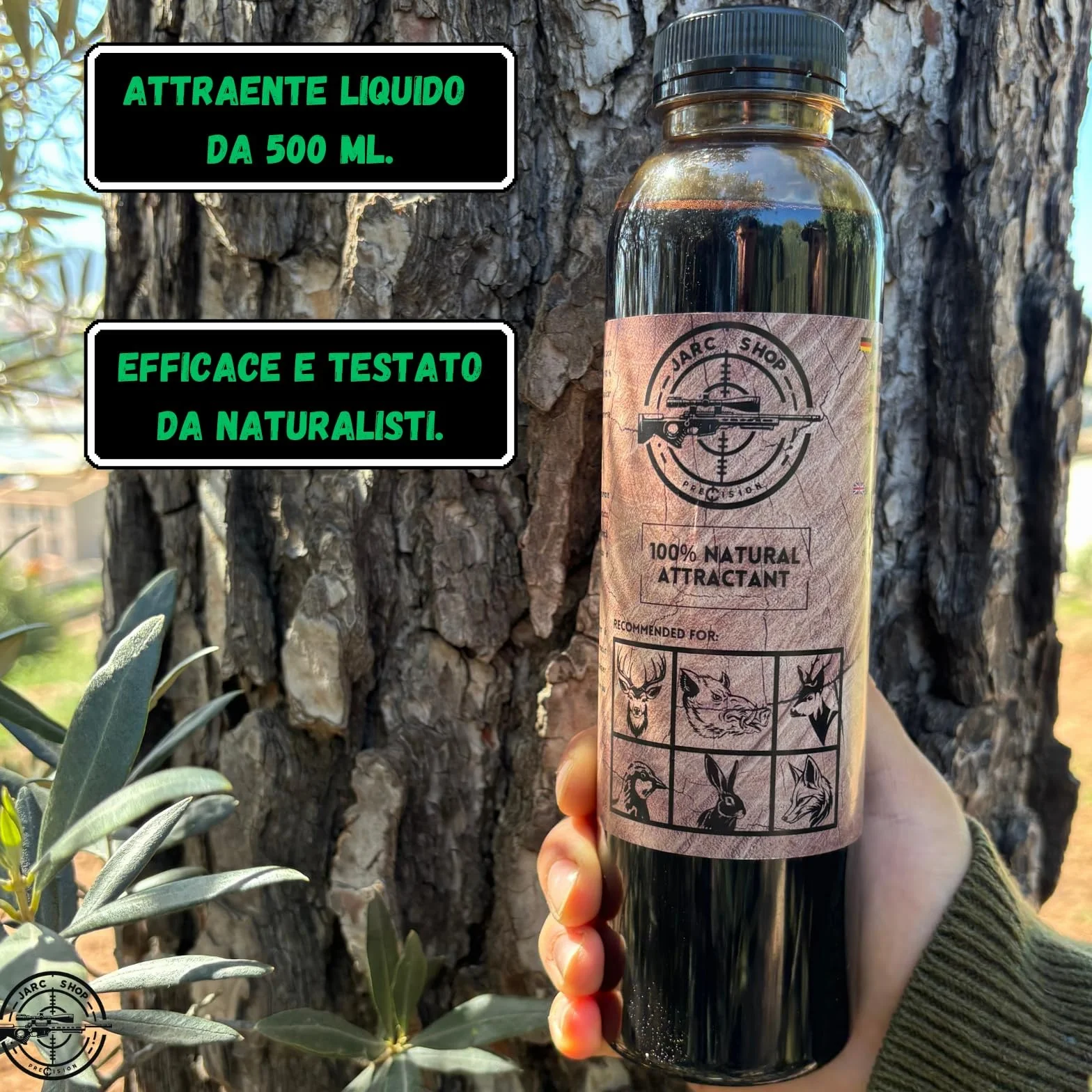 ATTRATTIVO PER CINGHIALI 500 ml Formula Naturale per Cinghiali Caprioli Cervi Volpi