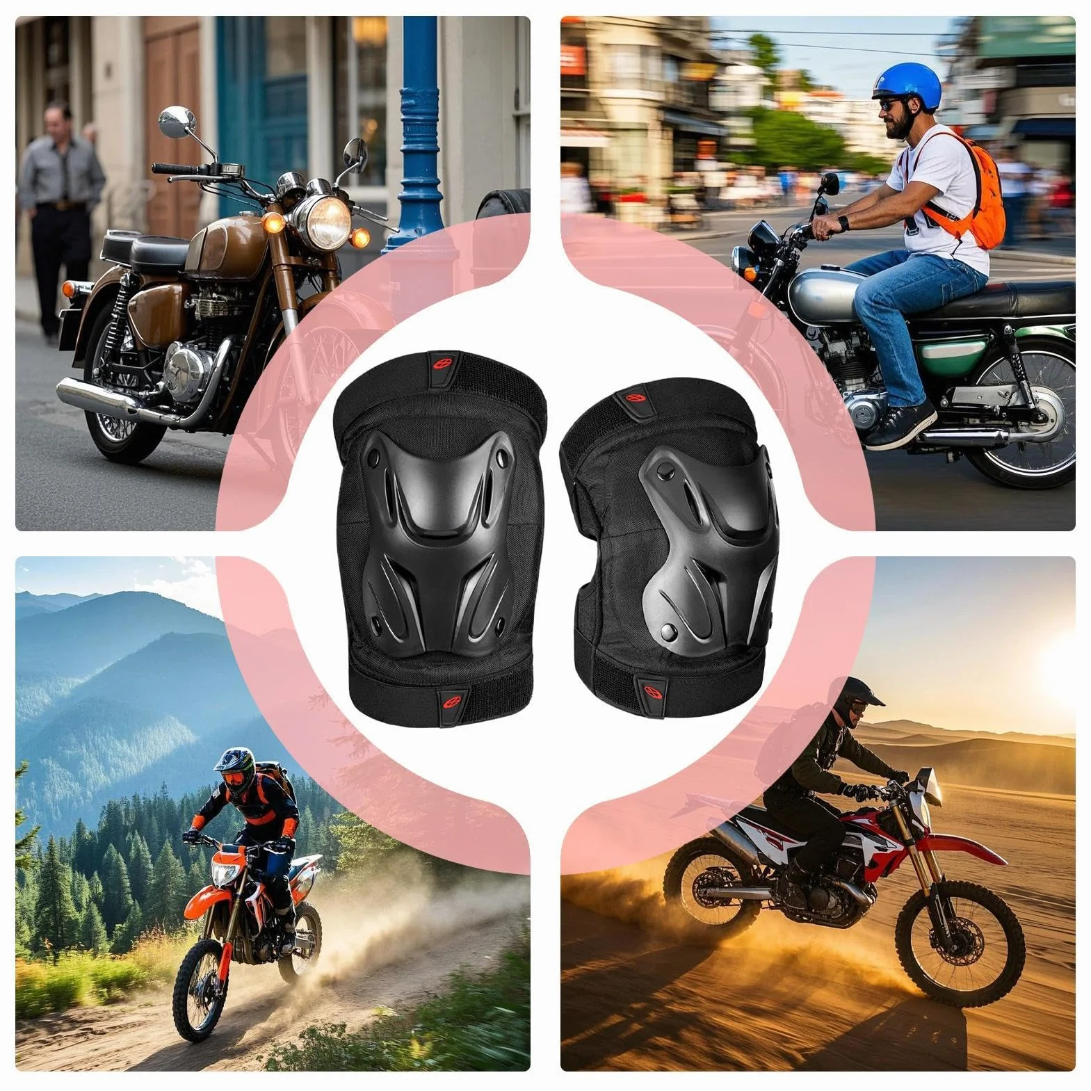Motociclo Tamps Gomito Ginocchia Protezione Moto Guardie Tibia Pad Gomito Adulti