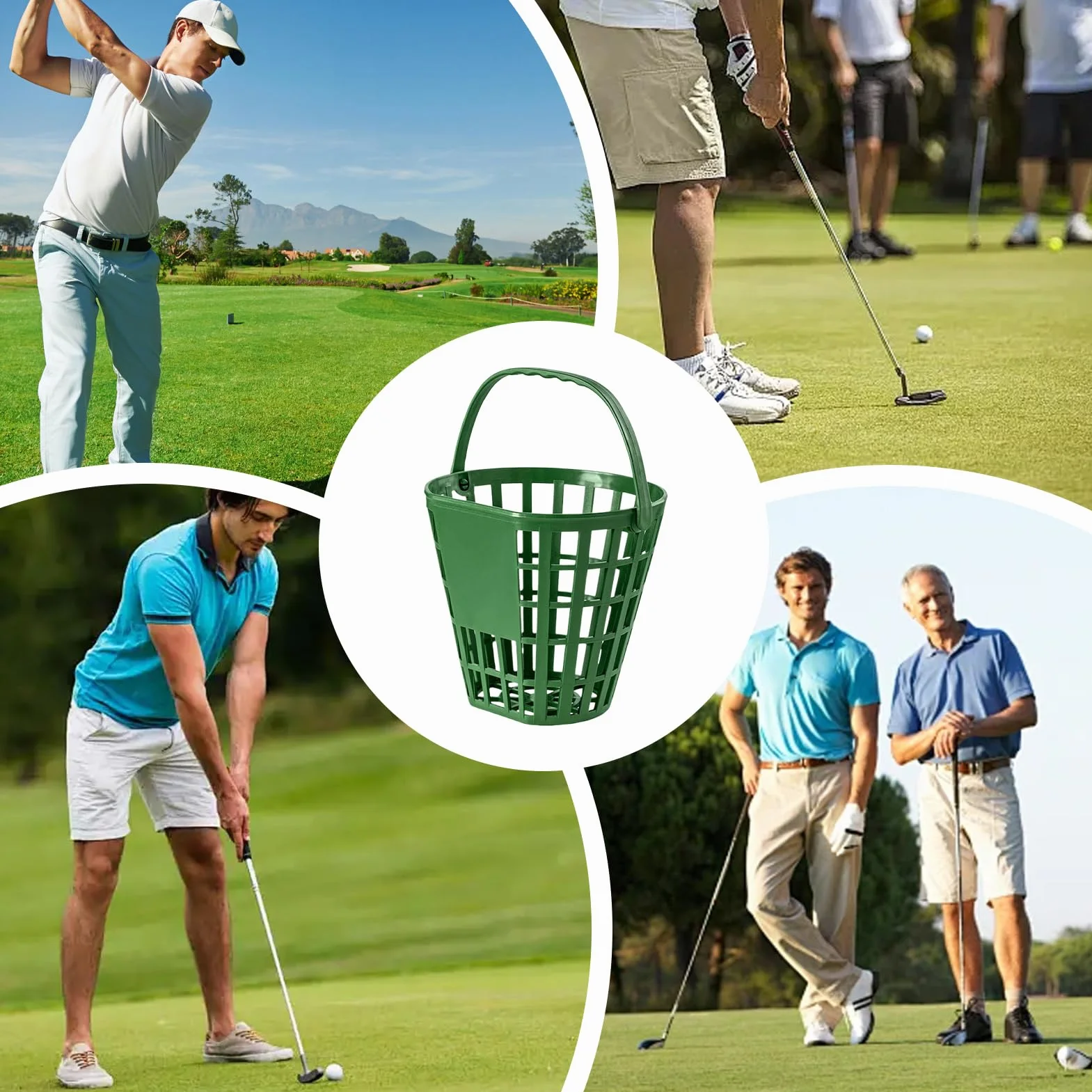 Cestino per palline da golf 50 palline resistente leggero per club balcone ufficio
