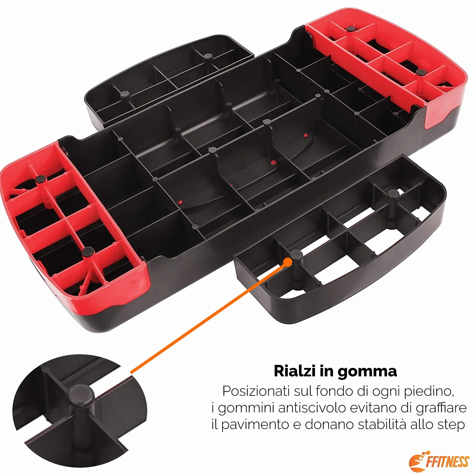 Stepper Regolabile in Altezza per Fitness Aerobica, Piattaforma per Esercizi a Casa e Palestra