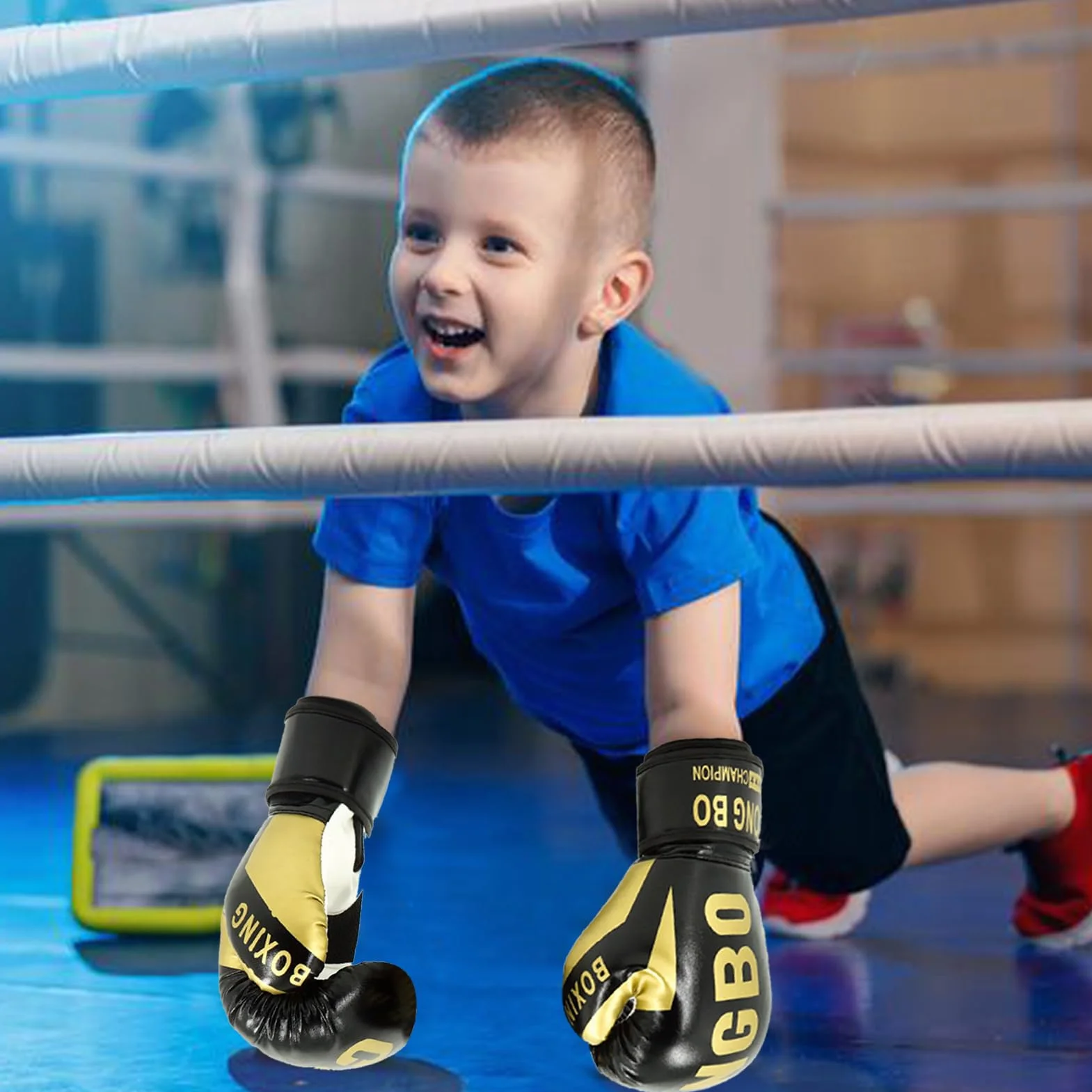 Guantoni Da Boxe Per Ragazzi E Ragazze 6-12 Anni Con Fascette Allenamento Sparring Combattimento