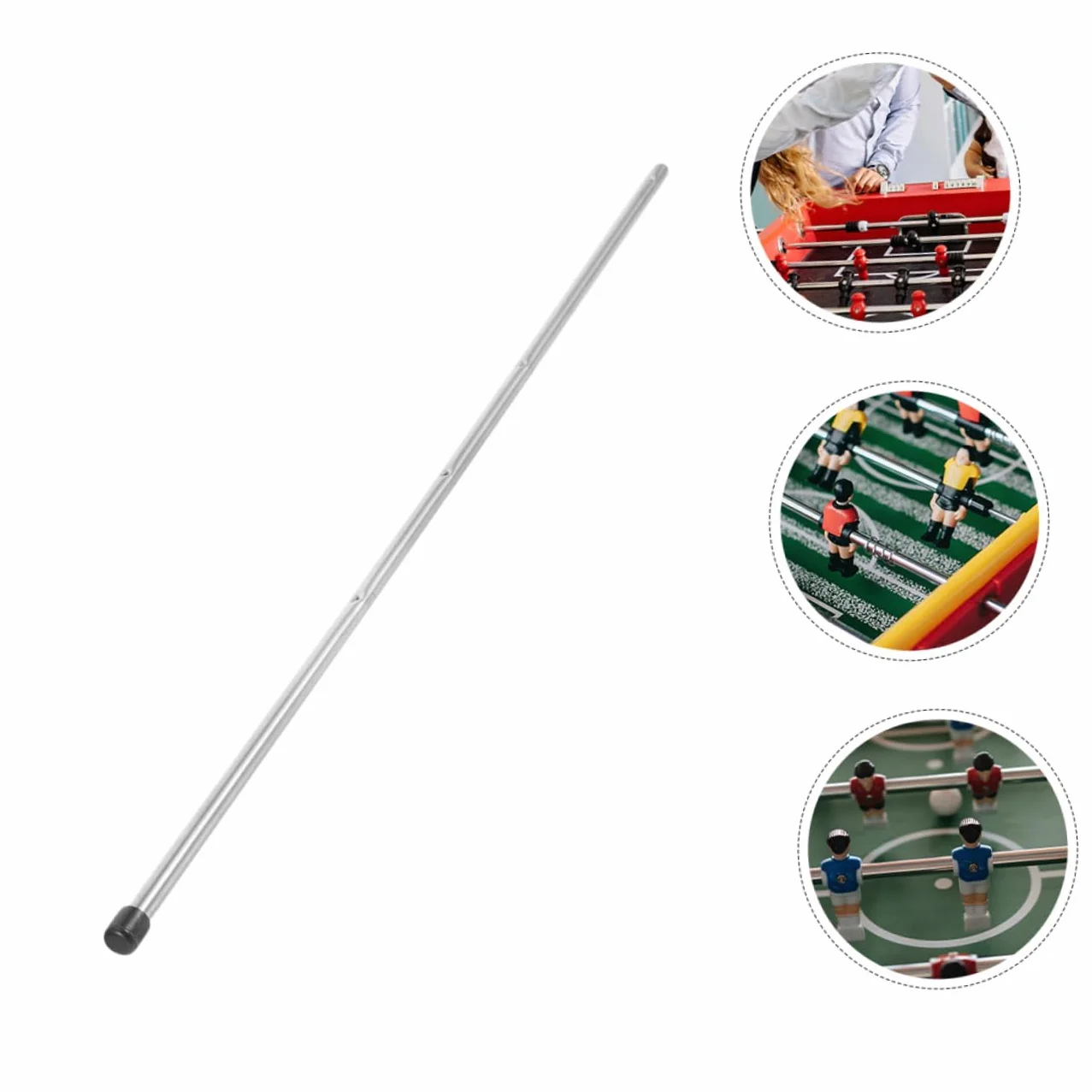 Toyvian Asta in Ferro Argento per Calcio Balilla Maniglia, Accessorio Gioco da Tavolo