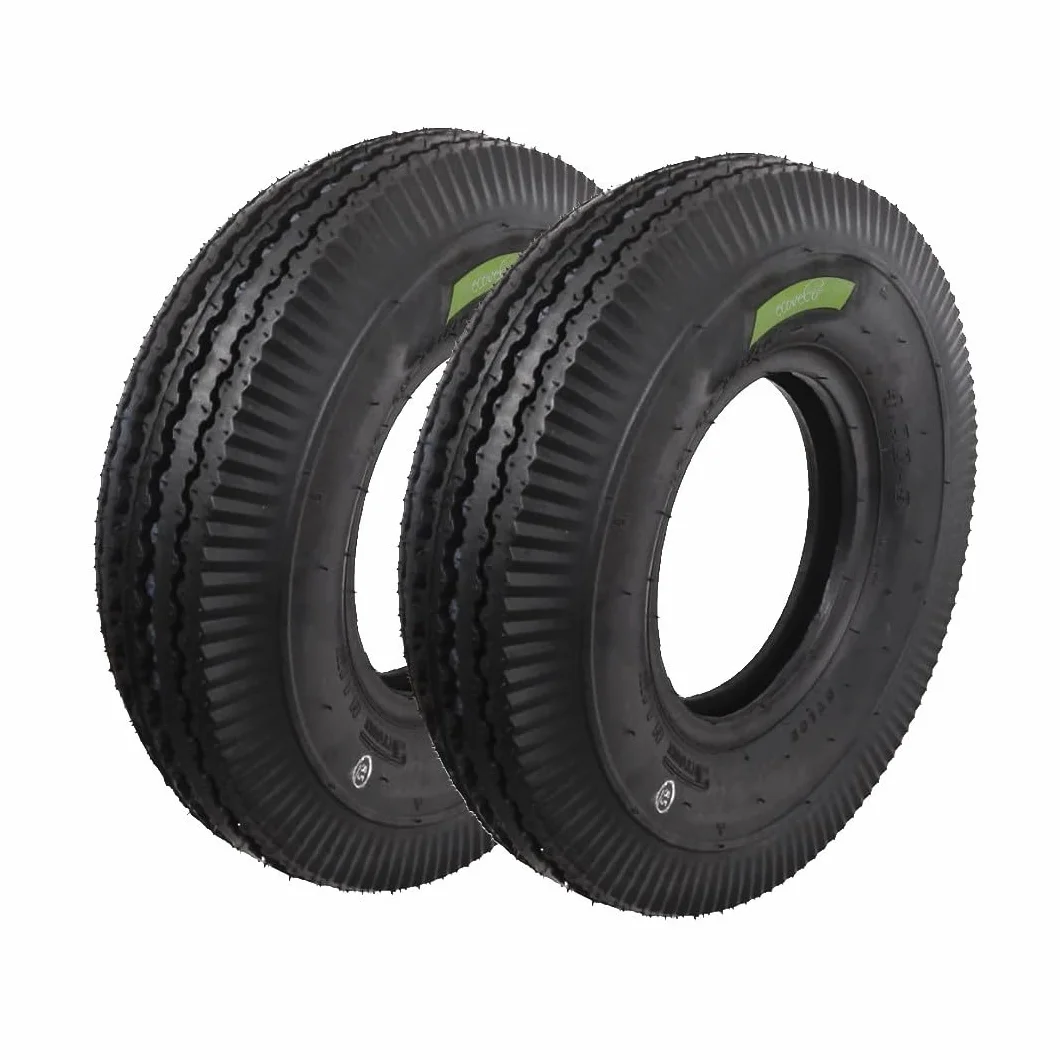 2 Pneumatici per Rimorchio da 8 pollici 4.00 – 8 Rinforzati 6 Strati Gomme per Carrello Rimorchietto da Barca