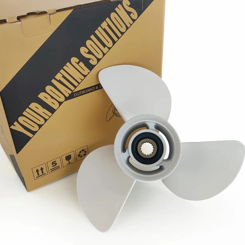 Captain Elica Marine fuoribordo 13 7/8x21 Adatta per Yamaha 50-130HP 15 Denti Alluminio
