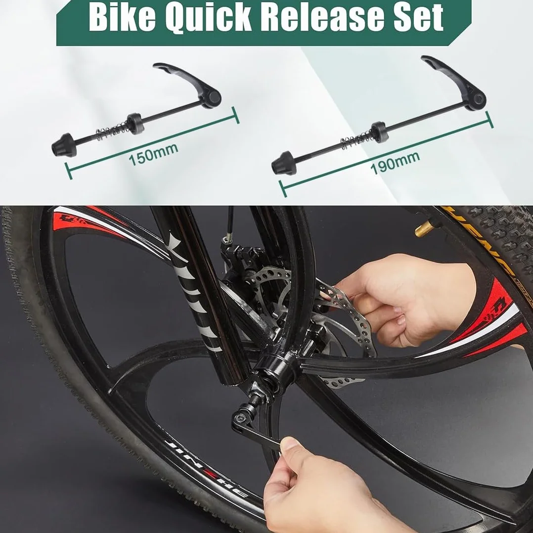 Sgancio Rapido per Bicicletta Set Mozzo Ruota Spiedini, 2 Pezzi, Leggero