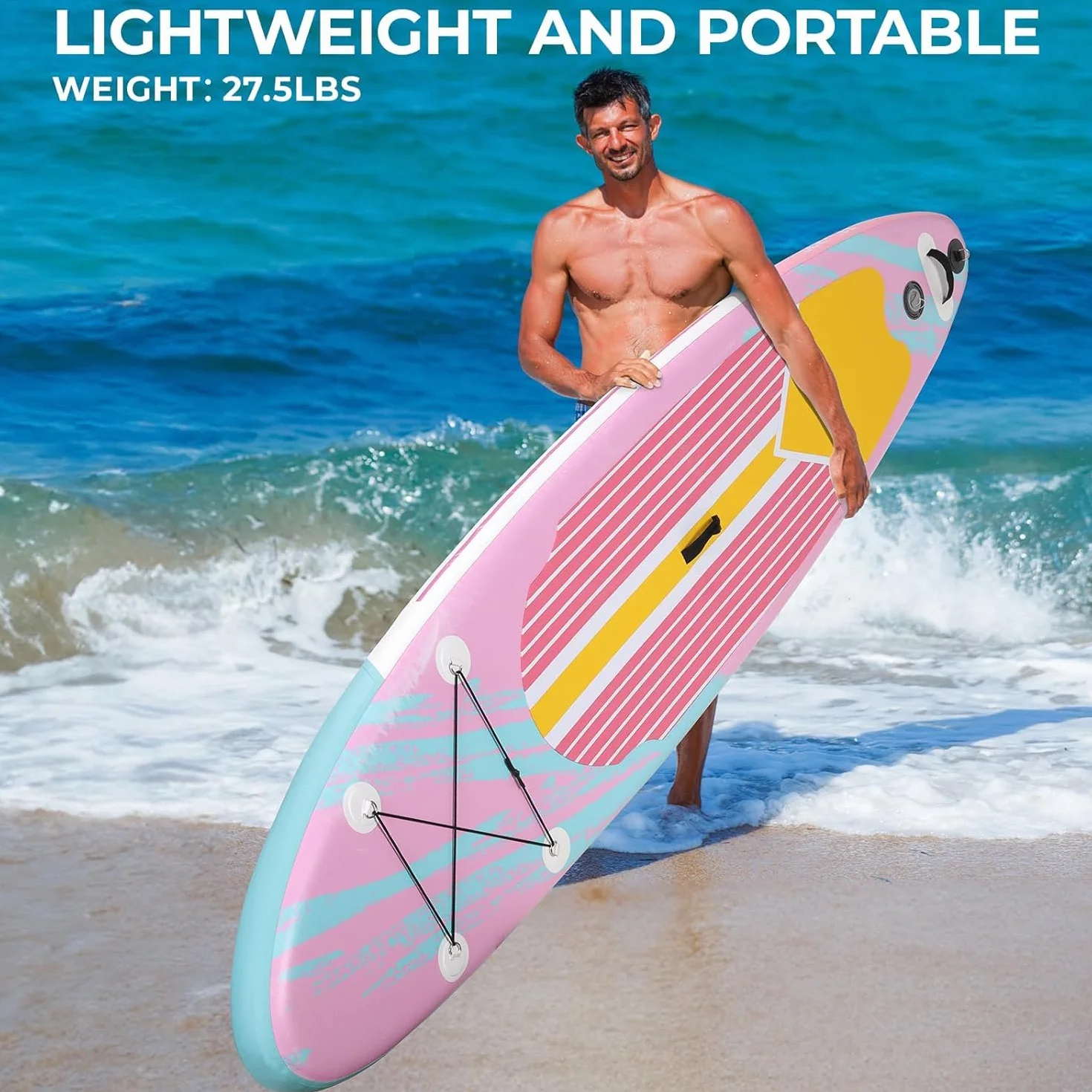Tavola Sup Gonfiabile Adulti, 305 x 76 x 15 cm - Stand Up Paddle Board Gonfiabile con Grande Stabilità per Tutti I livelli Di Abilità, Per Yoga Touring Pesca, 200 kg