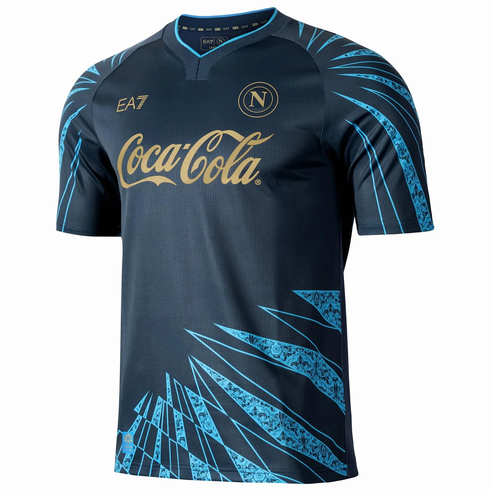 SSC Napoli Maglia Pre-Match Blu 2025/2026 Ea7 Unisex Adulto