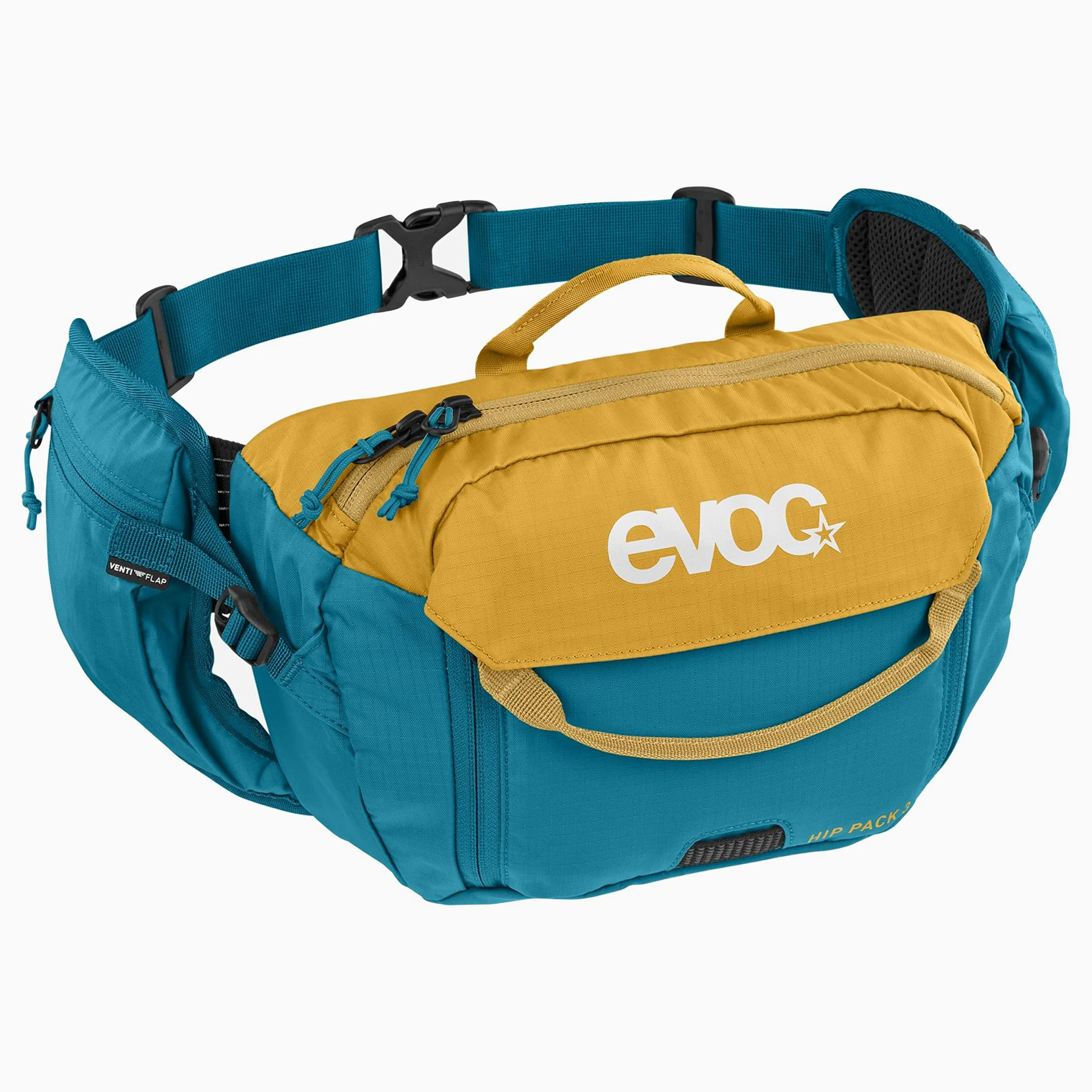 EVOC HIP PACK PRO 3l hip bag, bum bag per tour in bici e percorsi (28 x 18 x 8 cm, 3l di spazio, AIRFLOW CONTACT SYSTEM, cintura anca AIRO FLEX)