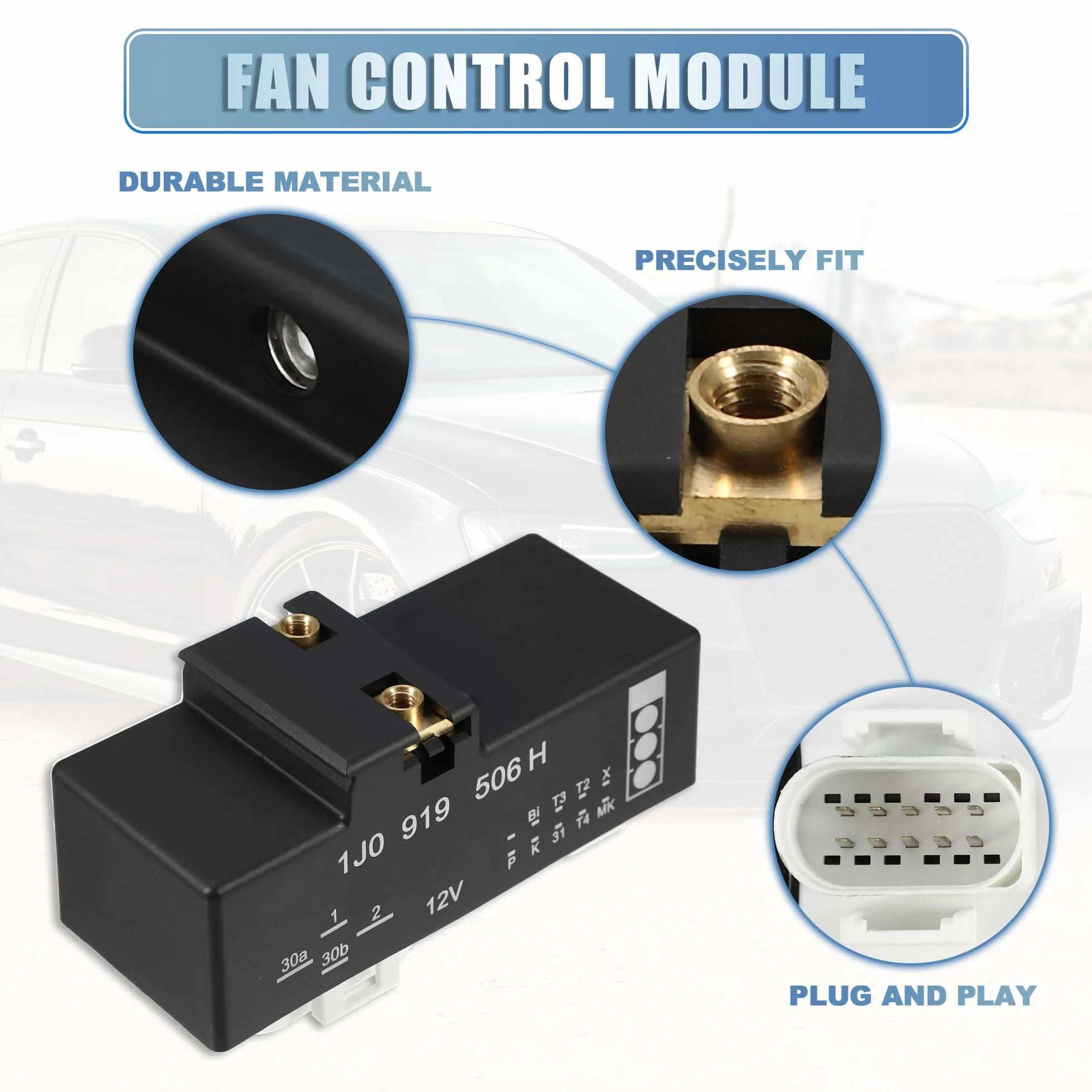ABSOPRO Modulo di controllo del ventilatore del radiatore per A4 1J0919506H 1 pz