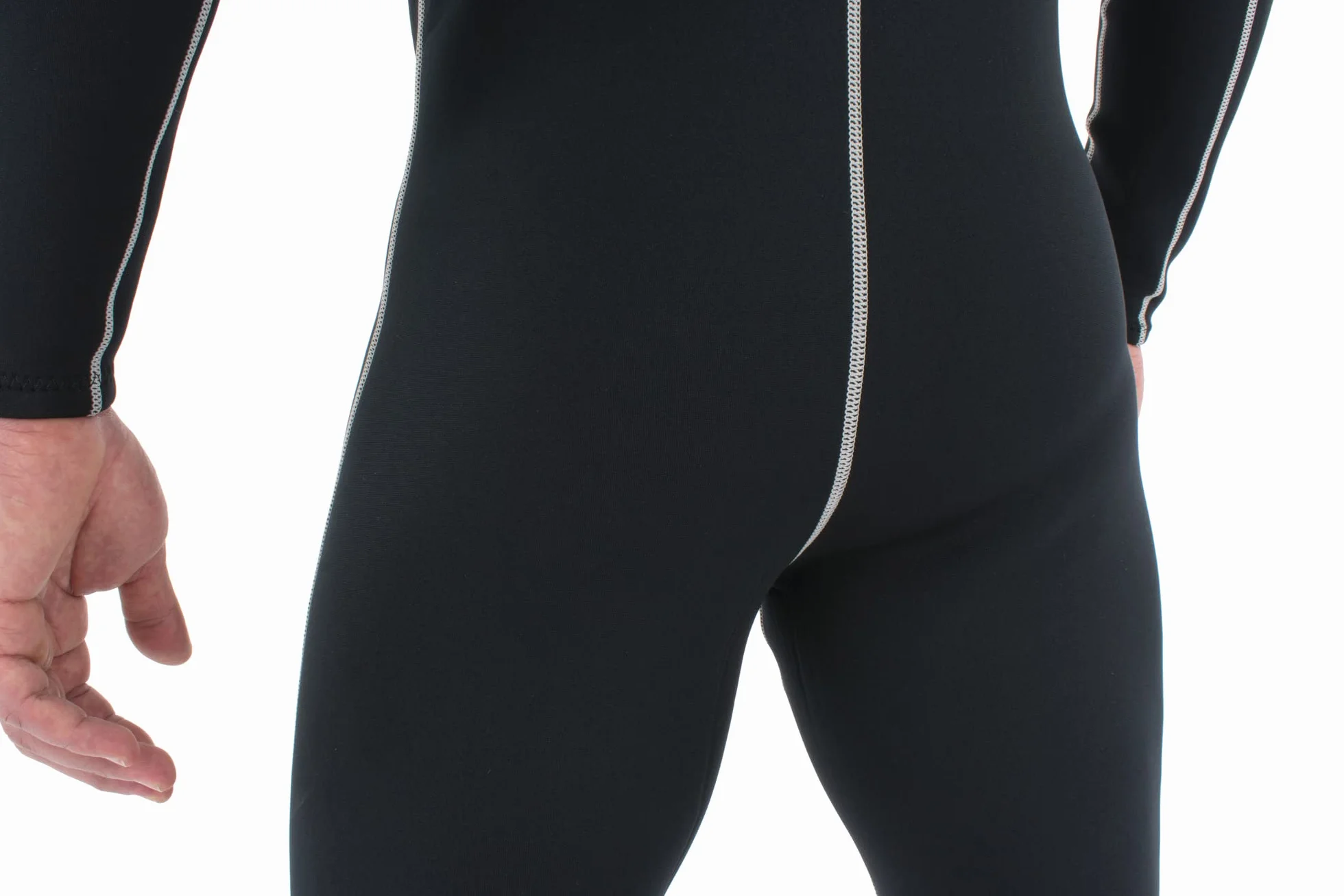 SEAC Carezza Man Muta Lunga Monopezzo Neoprene Bifoderato 2 mm Cerniera Anteriore Protezioni PU Ginocchia Uomo Nero