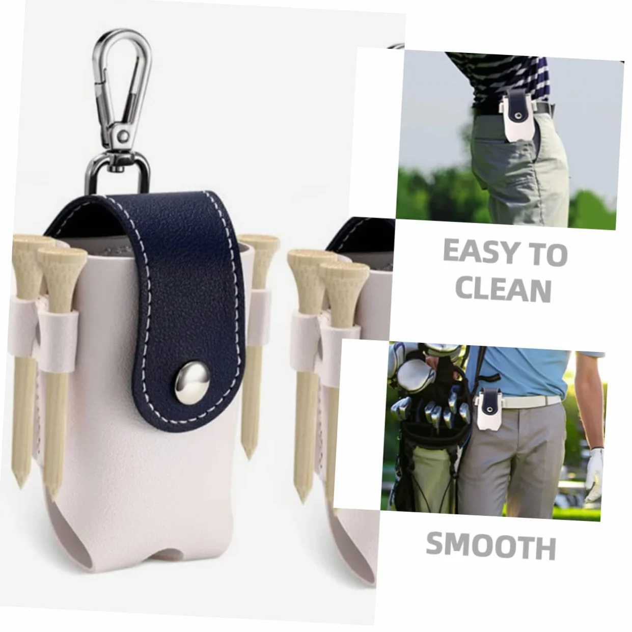 Borsa da Golf 2 Pezzi Custodia Porta Pallina Porta Tee Portatile