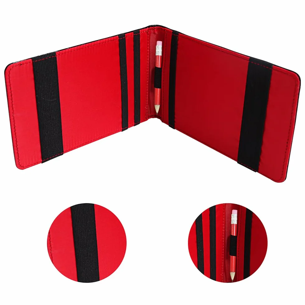 DONGKER Porta Carte da Golf Custodia Segnapunti in Pelle PU con Matita
