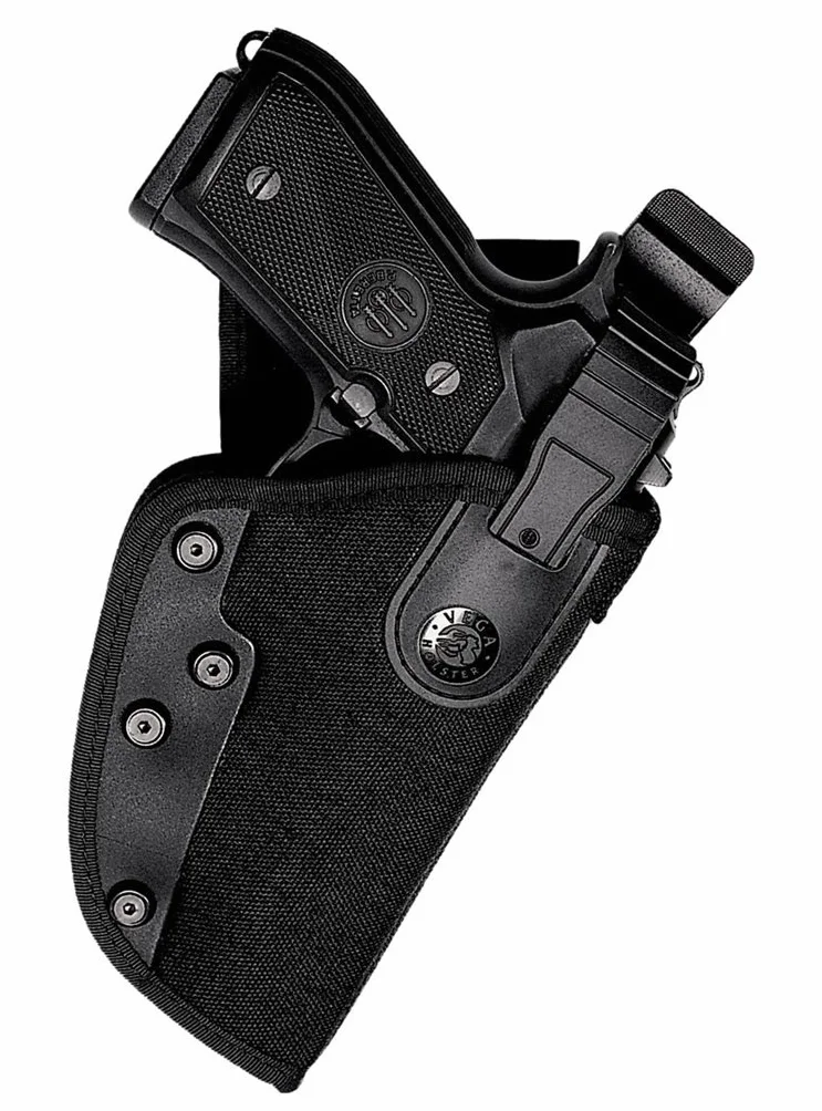 VEGA HOLSTER Fondina da Cintura Professionale in Cordura Policeman PH 250 per Beretta 92-98