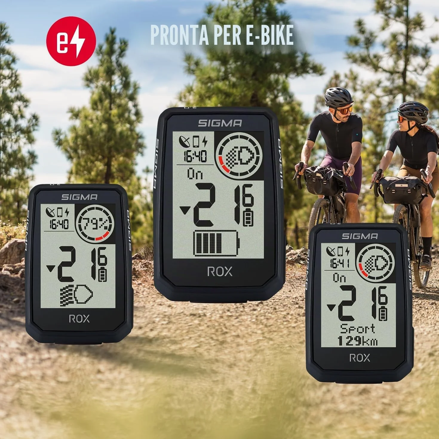 SIGMA ROX 2.0 Endurance Black Computer da bicicletta wireless GPS navigazione 26h Compatibile E-Bike