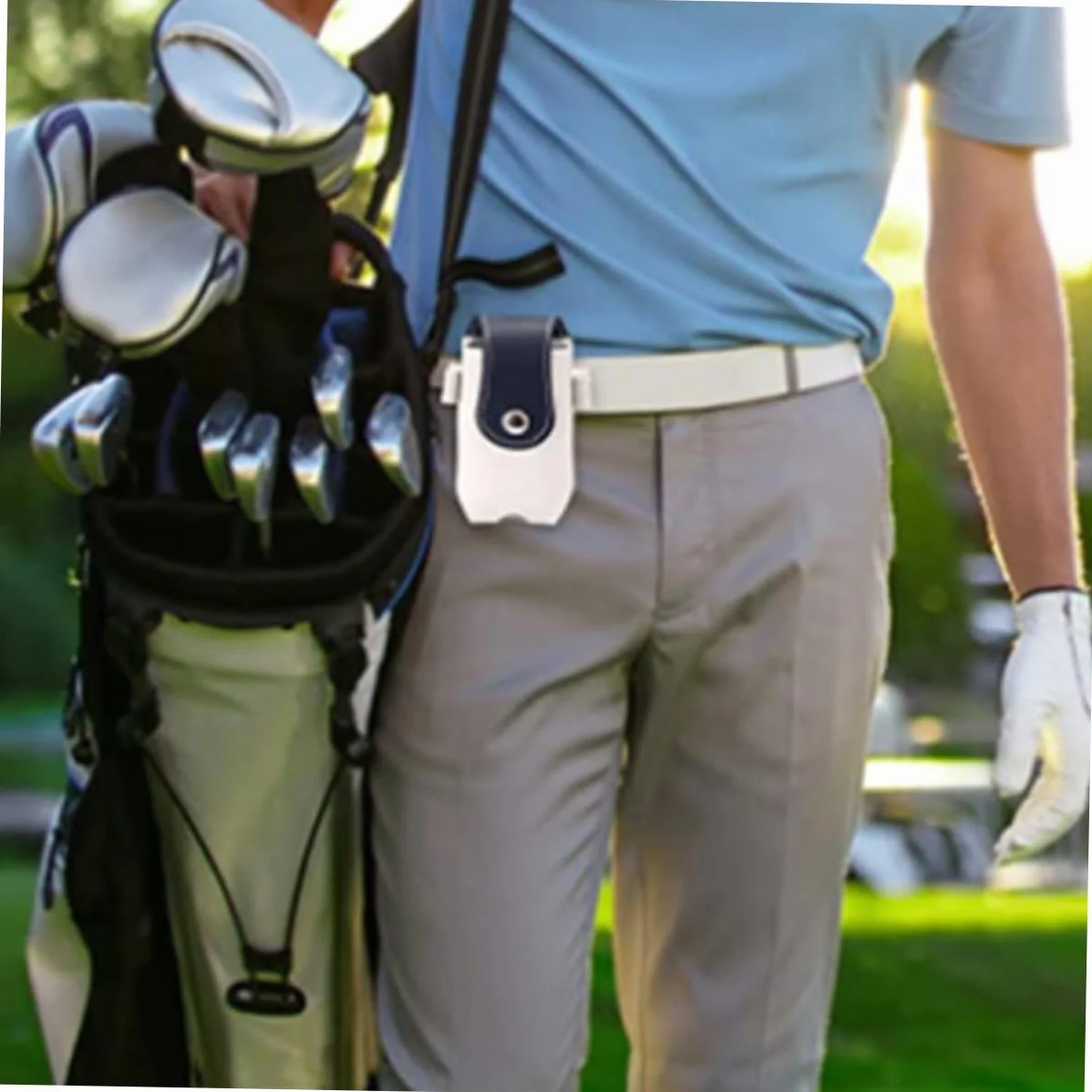 Borsa da Golf 2 Pezzi Custodia Porta Pallina Porta Tee Portatile