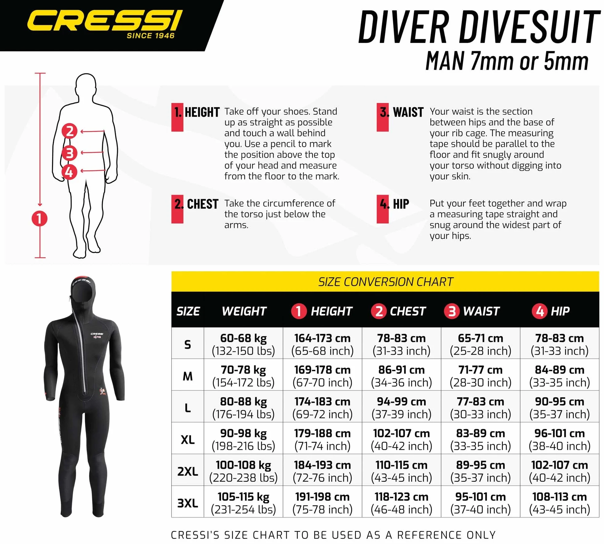 Cressi Diver All-in-One Muta Monopezzo