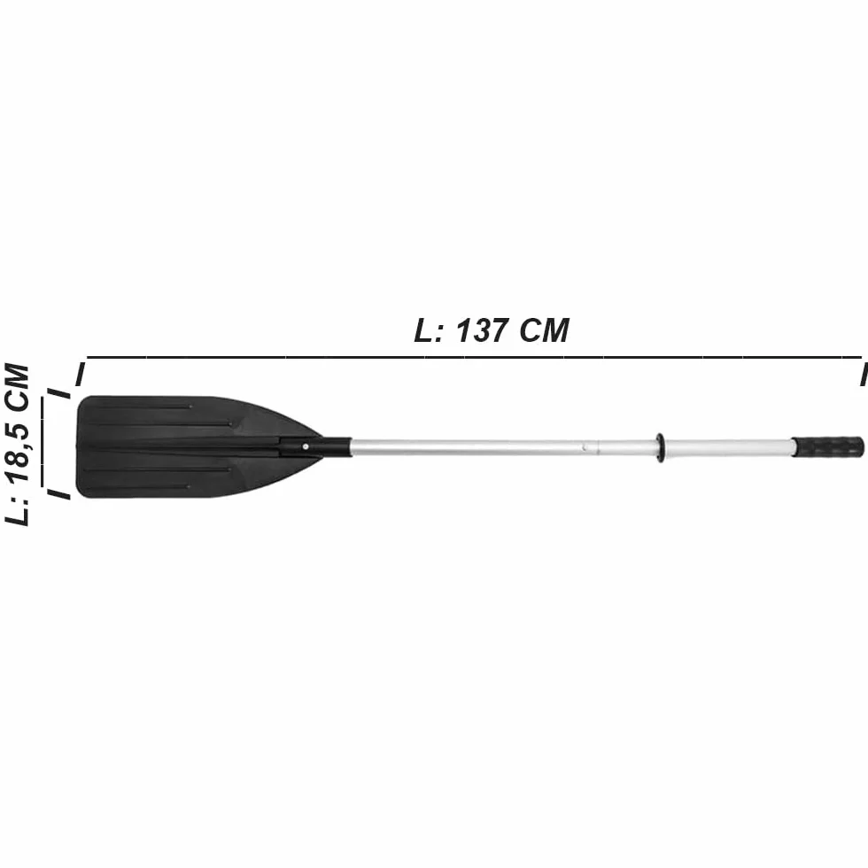Remi in Alluminio con Pala in Plastica per Canotto Gommoni Kayak Gonfiabili