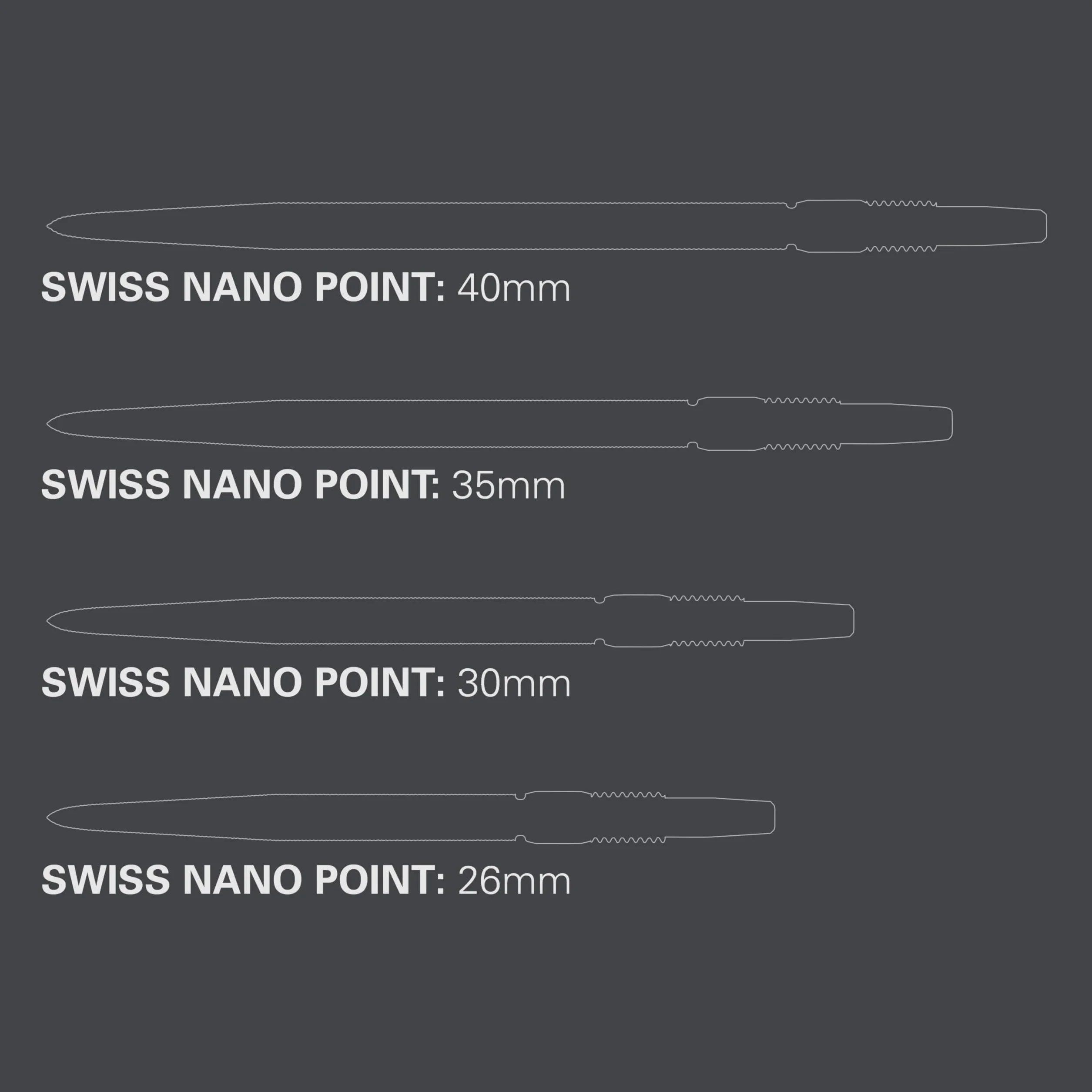 Target Darts Swiss Points Nano Punte per Freccette Set di 3 Accessori Professionali