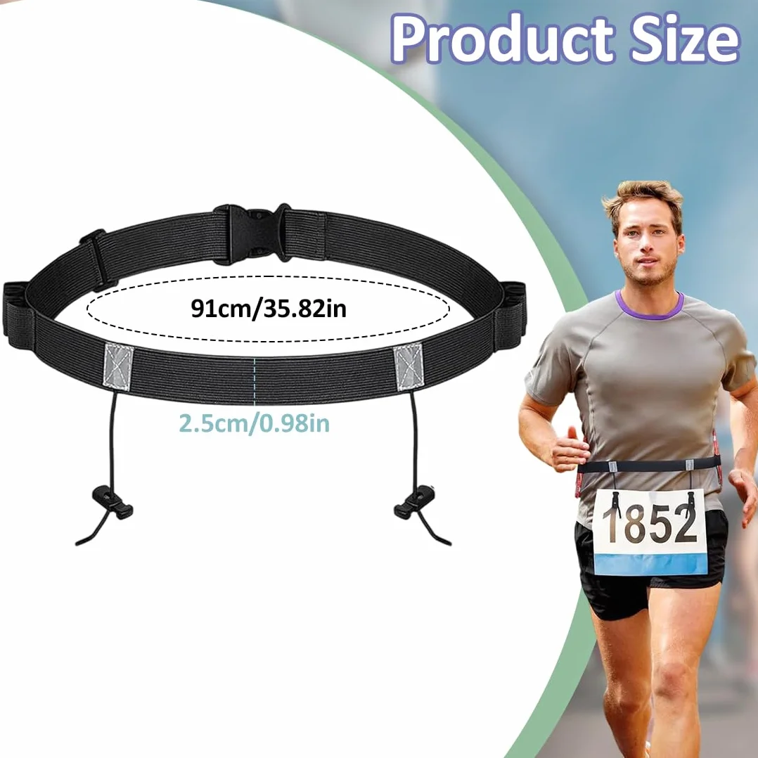 Cintura Porta-Pettorale da Gara Race Belt per Running Triathlon Maratona