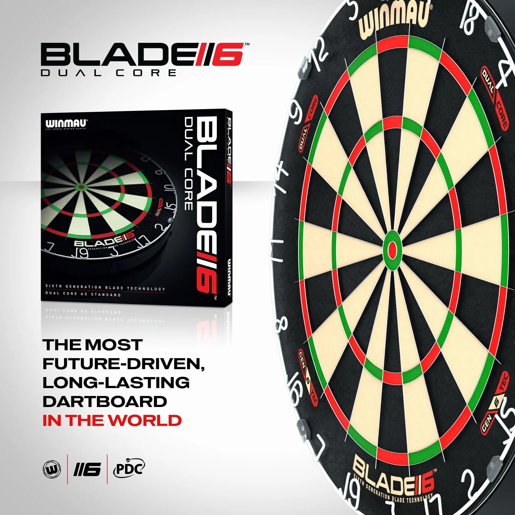 WINMAU Blade 6 Dual Core Dartboard Professional Steel Tip Official Tournament PDC