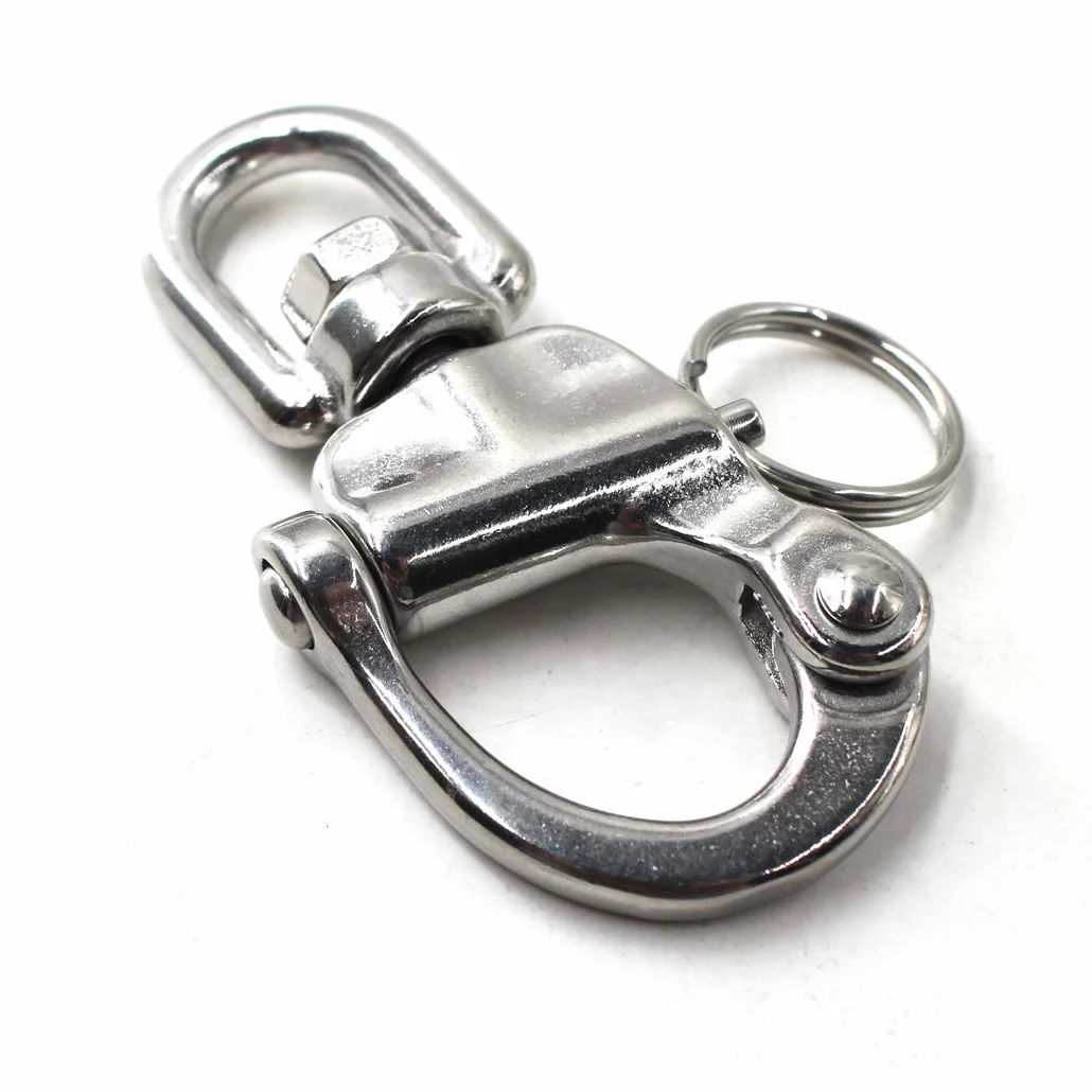 Snap Grillo Marine Grade 316 acciaio inox anello girevole 87 mm Yacht barca a vela Hardware confezione da 2