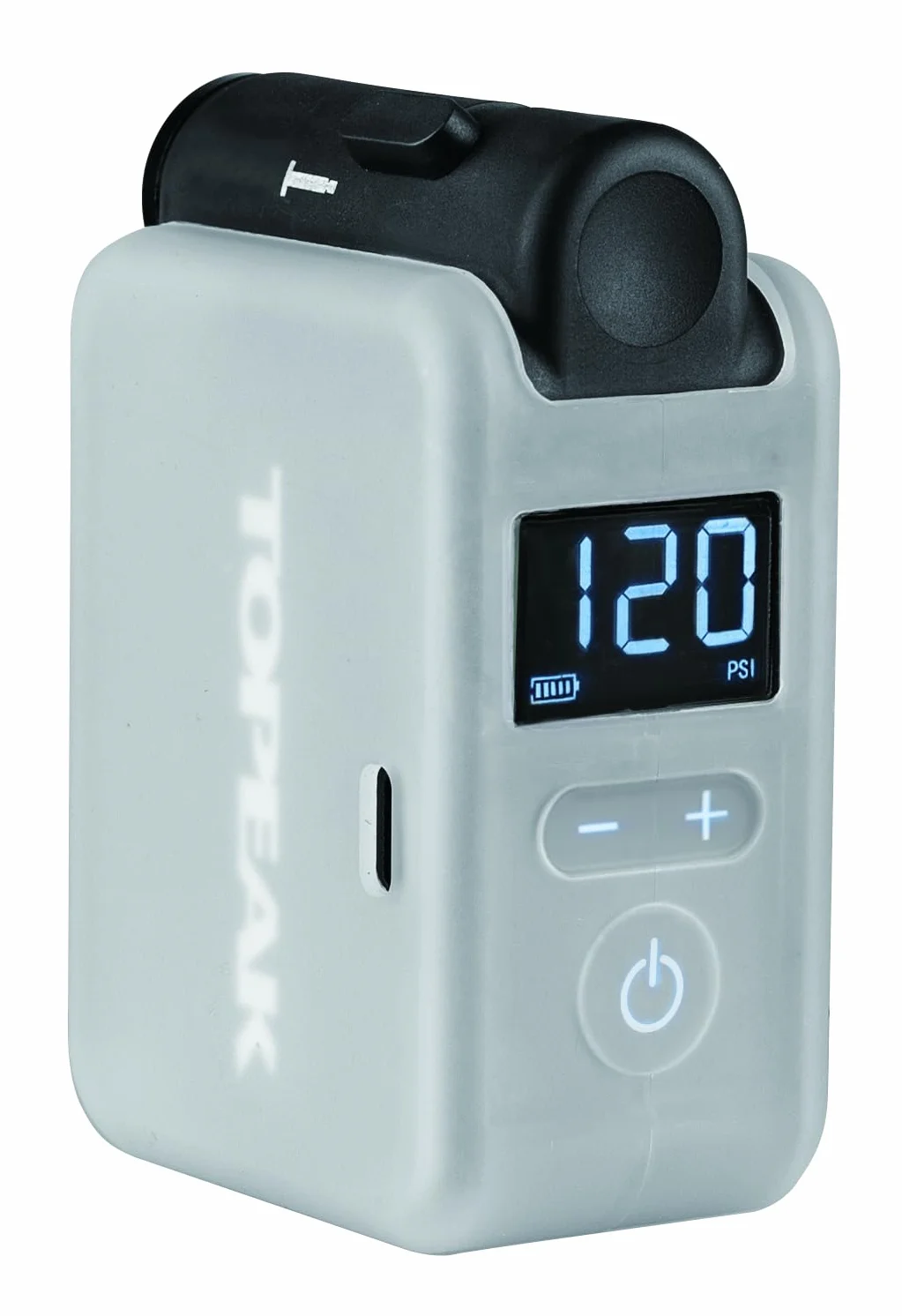Topeak E-Booster Pompa elettrica digitale con manometro per pneumatici bicicletta nero