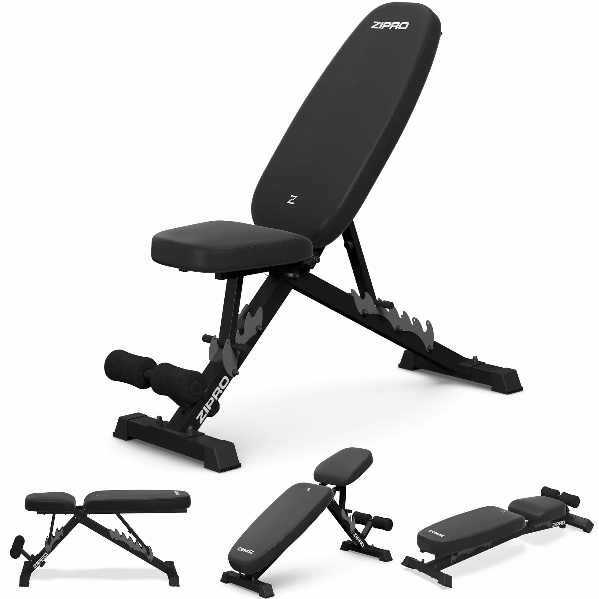 ZIPRO Panca Pieghevole Multifunzionale per Allenamento - Sollevamento Pesi, Fitness, Sit Up - Attrezzi per Casa o Palestra