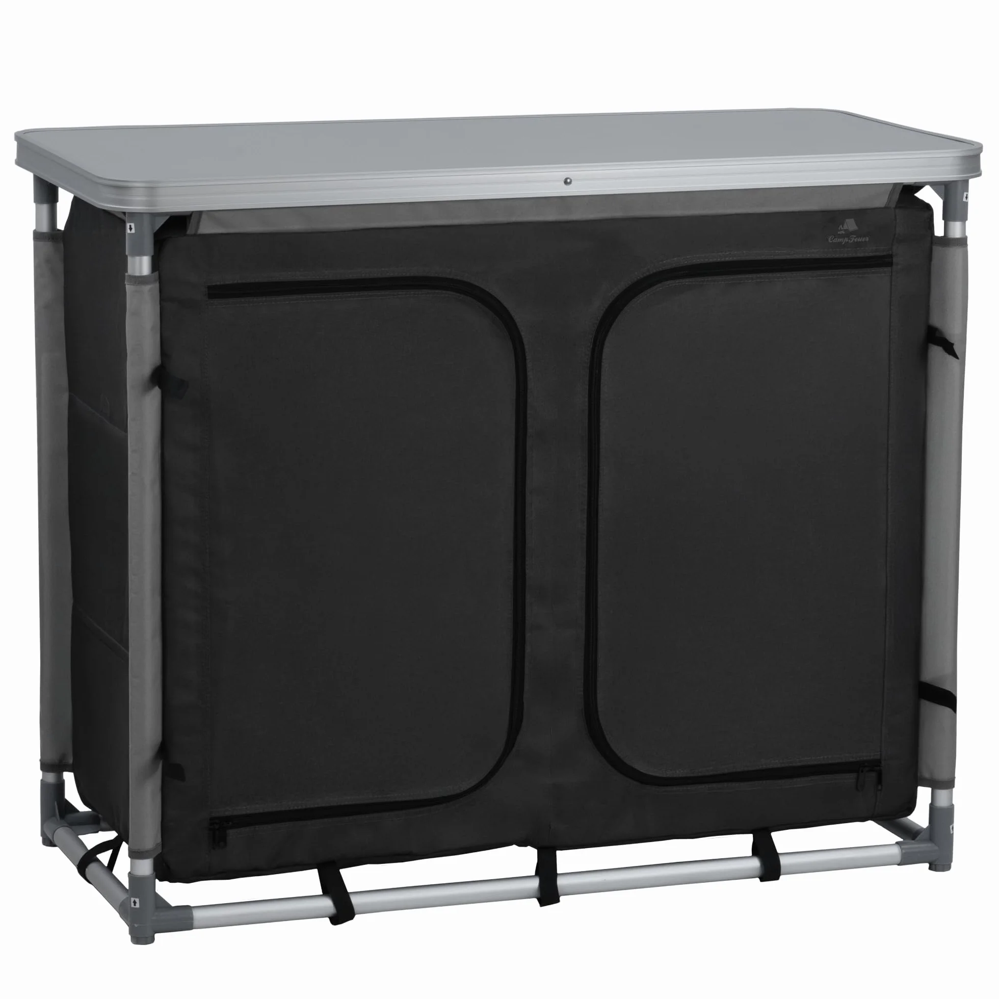 CampFeuer Armadio da campeggio cucina con struttura in alluminio 102 x 47 x 82 cm