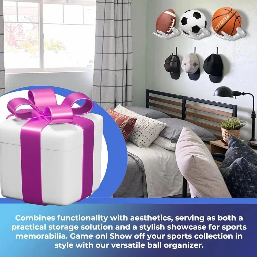 Supporto da Parete a Mano 22x17cm per Pallacanestro con 3 viti