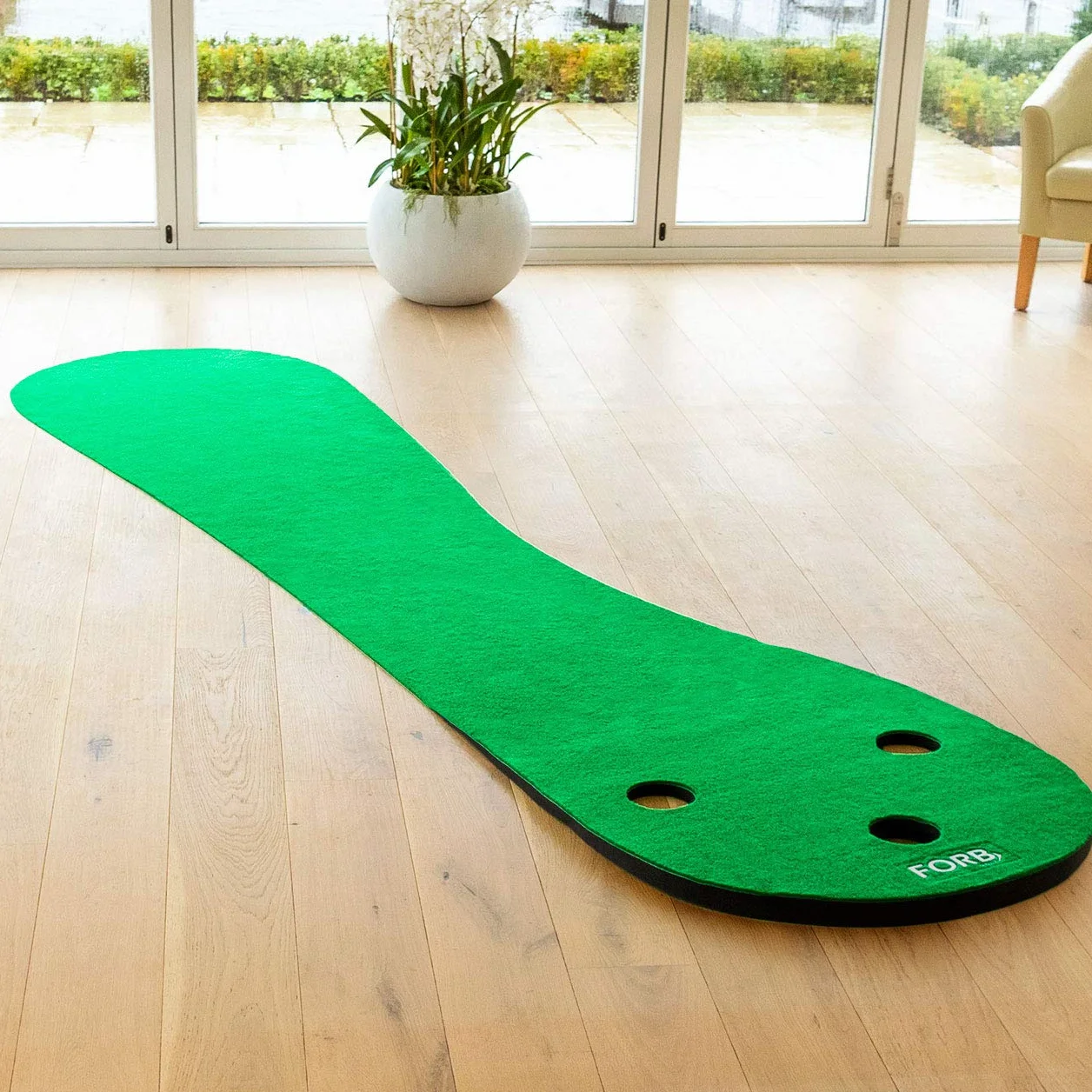 FORB Tappetino Putting da Golf 3 Buche Allenamento Domestico 2 Dimensioni