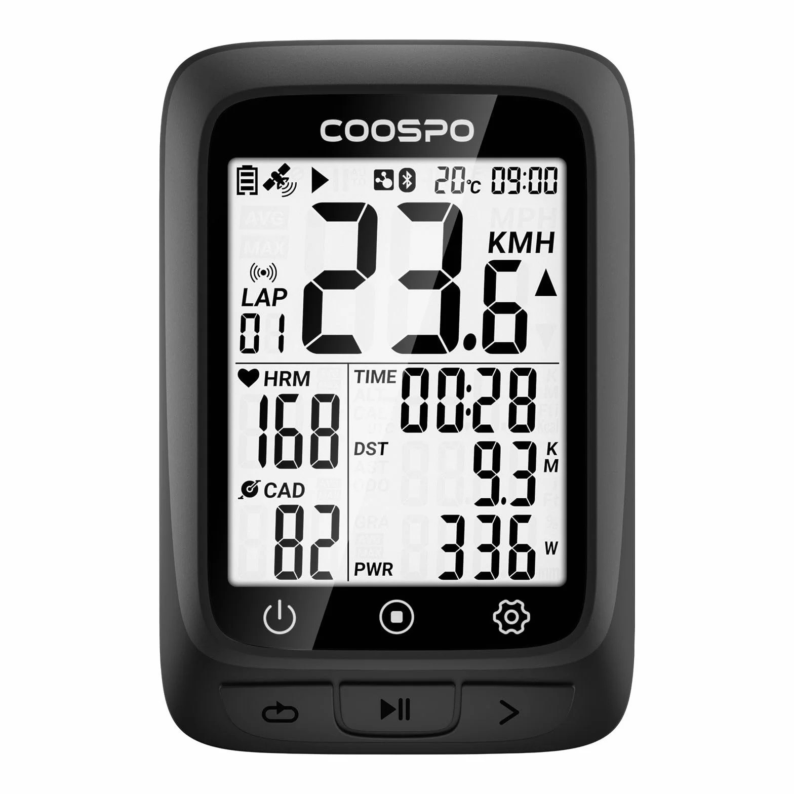 COOSPO BC107 Ciclocomputer GPS Senza Fili Bluetooth ANT+ IP67 Impermeabile Display 2,4 pollici