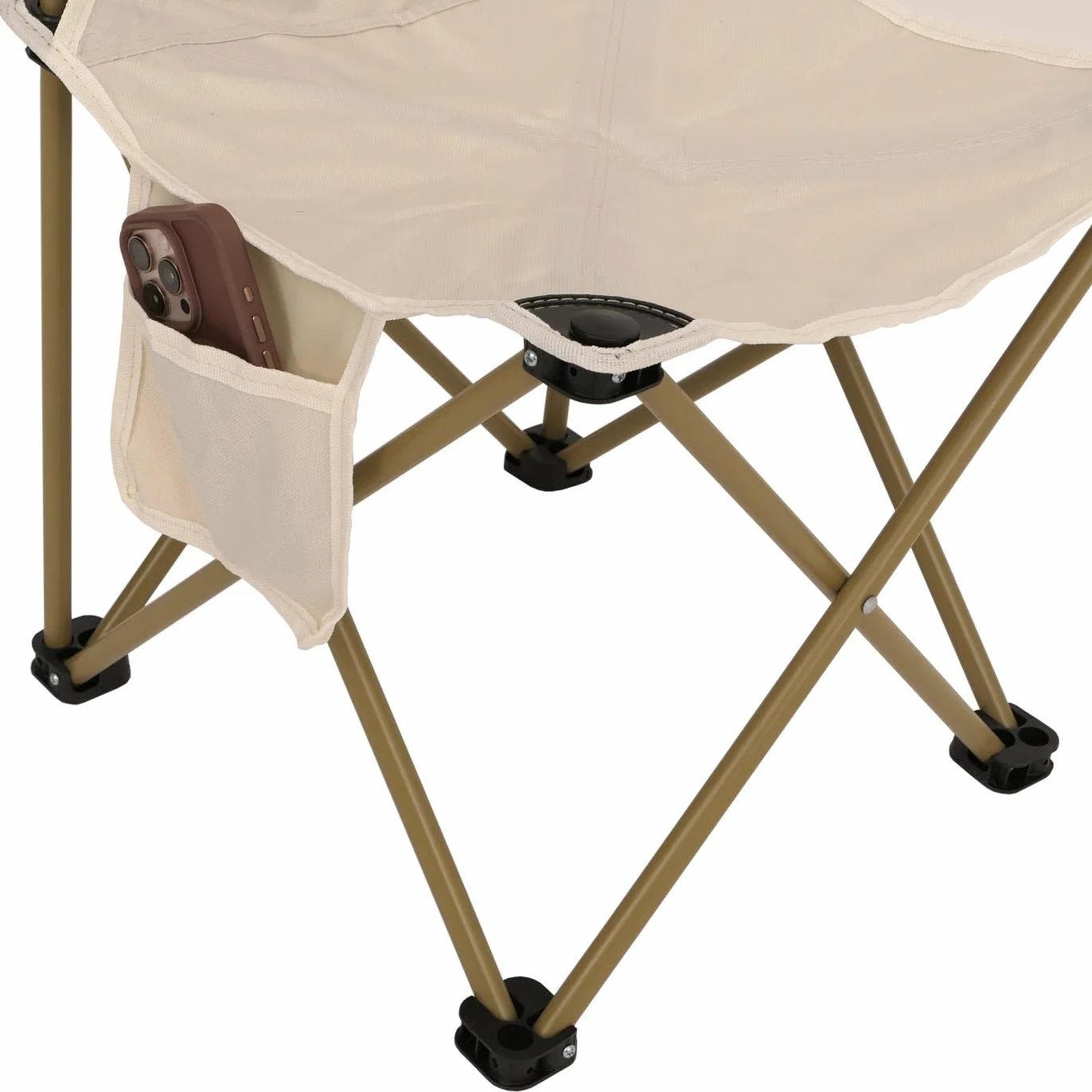 Set da campeggio HWC-N50 tavolo pieghevole 4 sedie pieghevoli sedia da pesca borsa metallo bianco