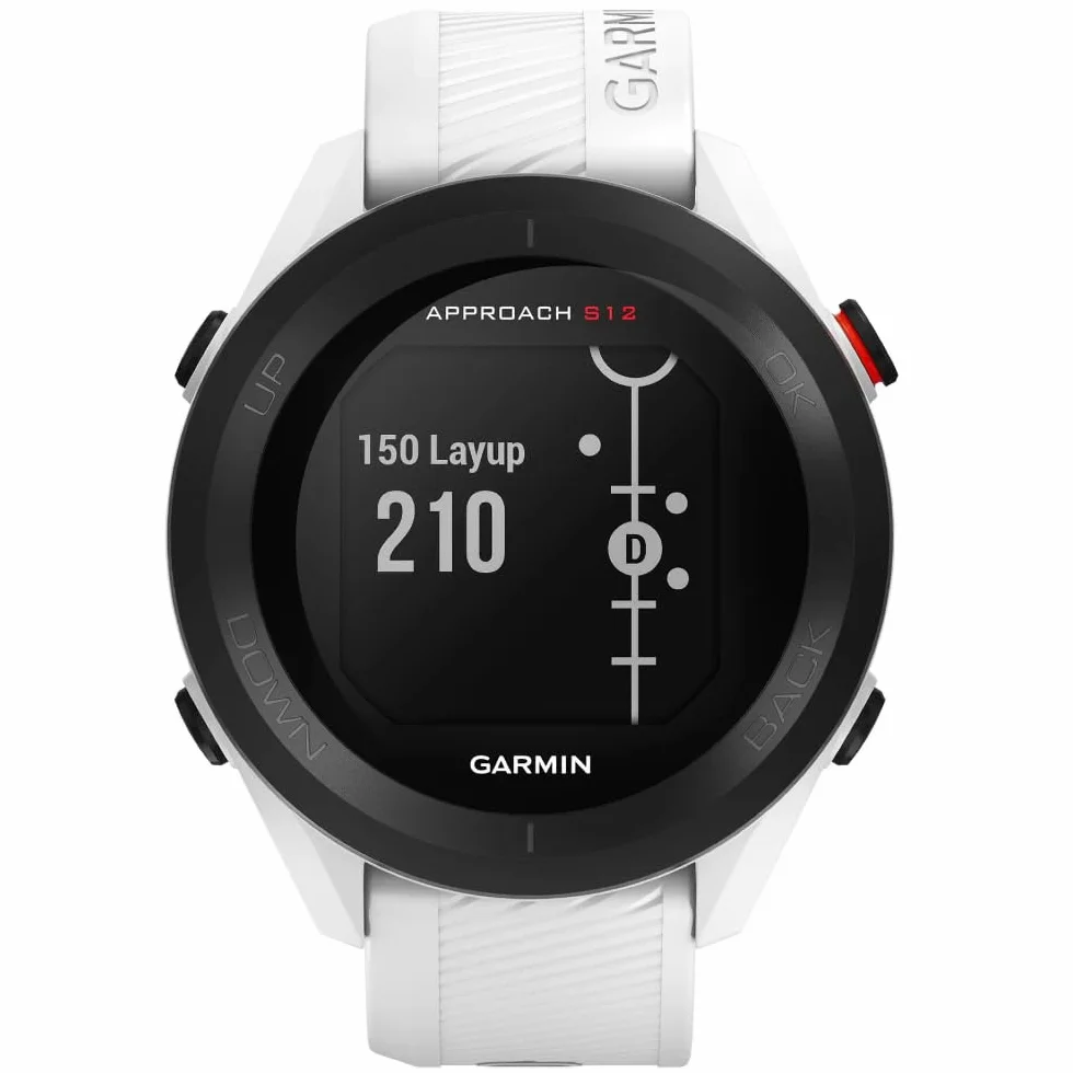 Garmin Approach S12 Orologio GPS Golf 42.000+ Campi Autonomia 10 Settimane Bianco
