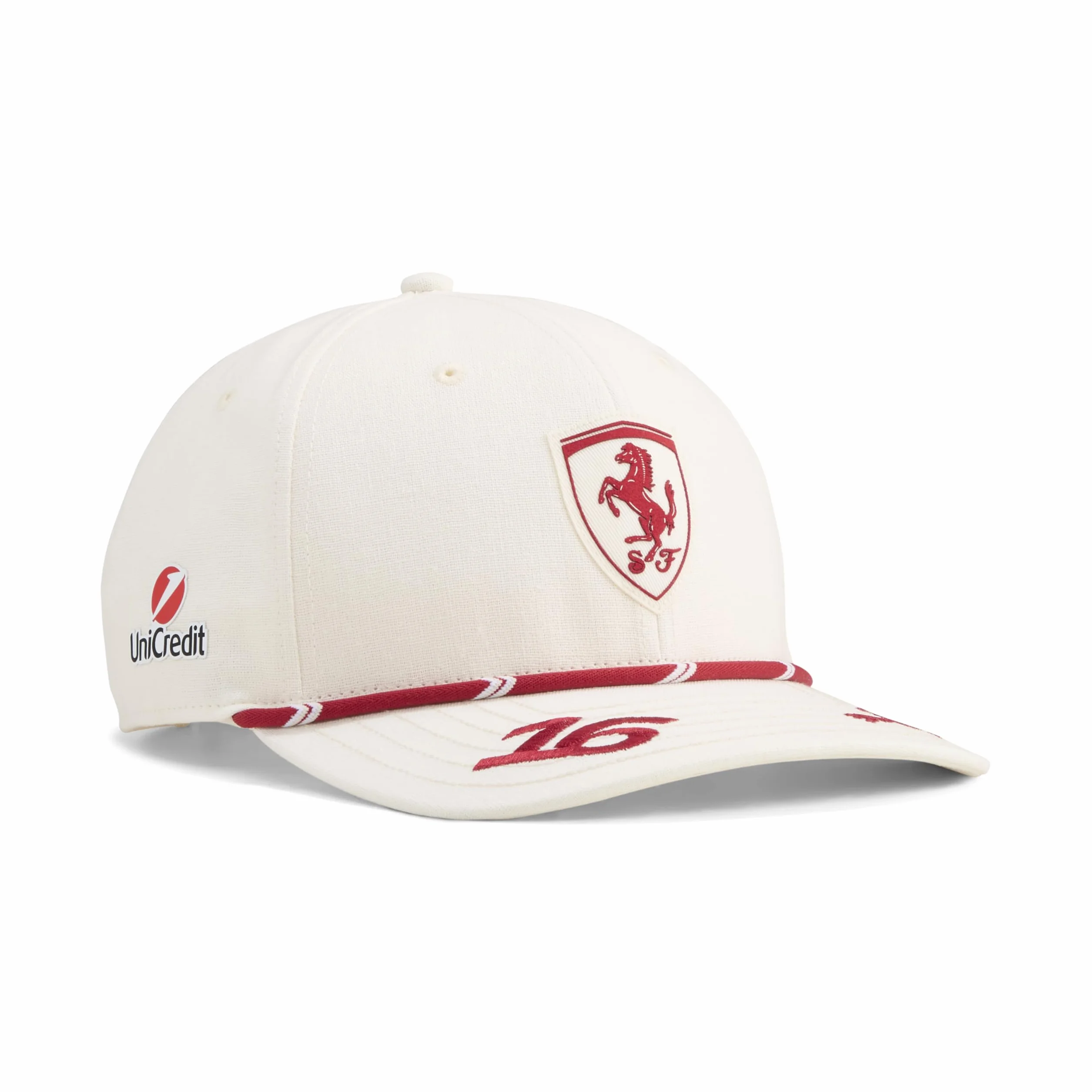 PUMA Scuderia Ferrari F1 Cappellino Special Edition Monaco GP 2026 Charles Leclerc off White